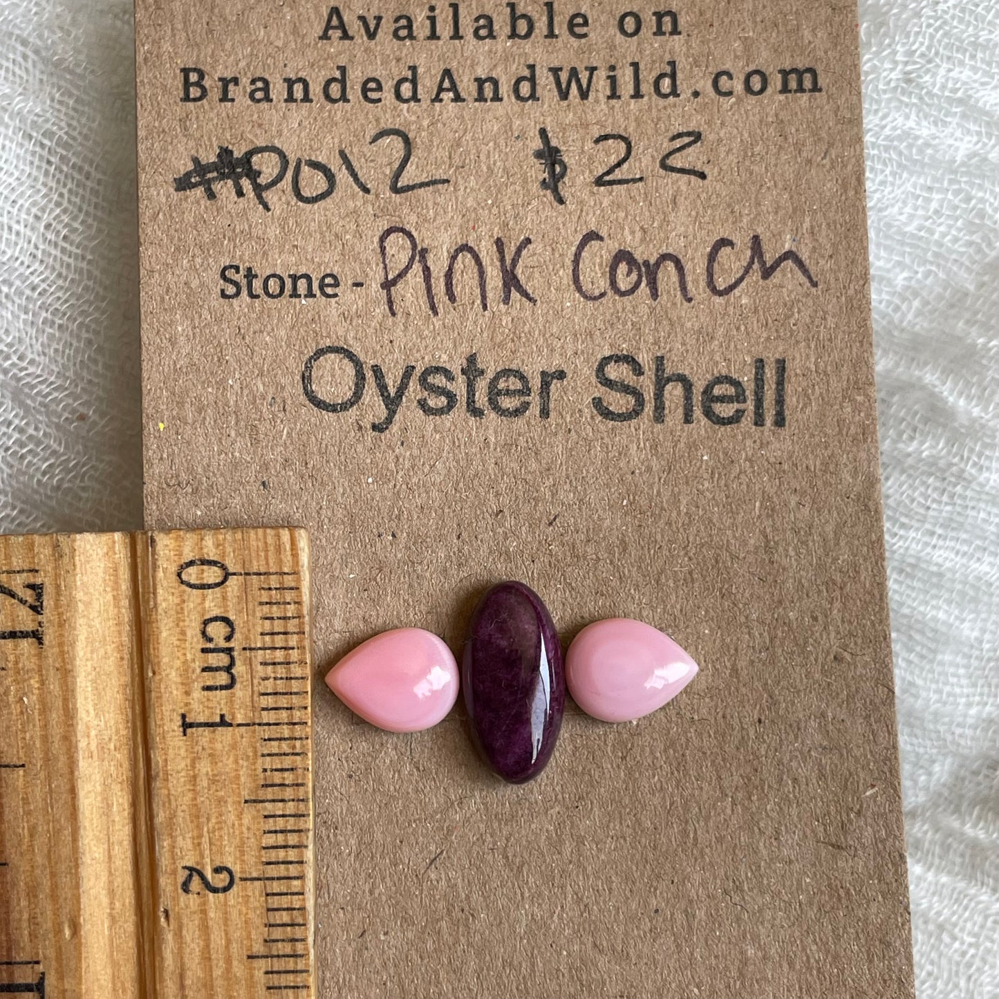 Pink Conch / Oyster Shell Cabochon - P012