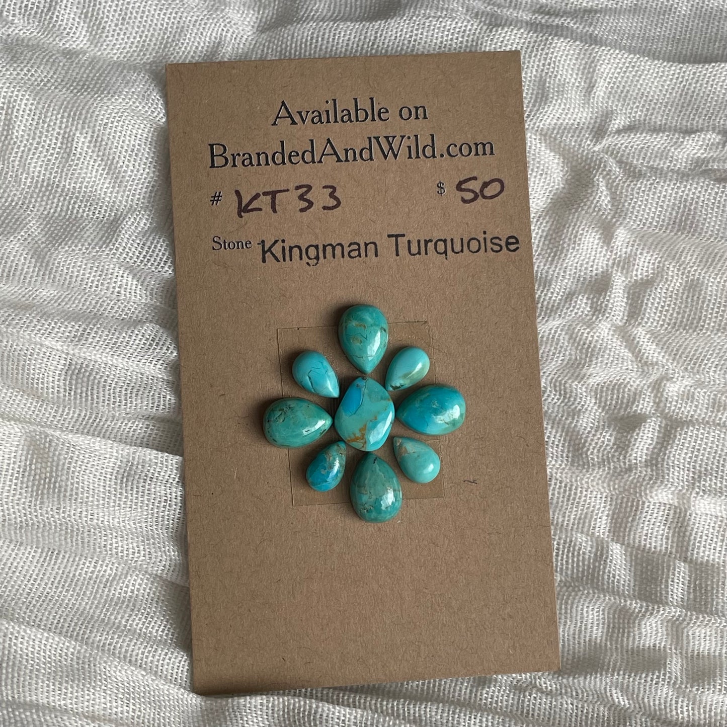 Kingman Turquoise Cabochon - KT33 B0494566-DCBB-4E55-B116-A341B10B388E Brandedandwild.com