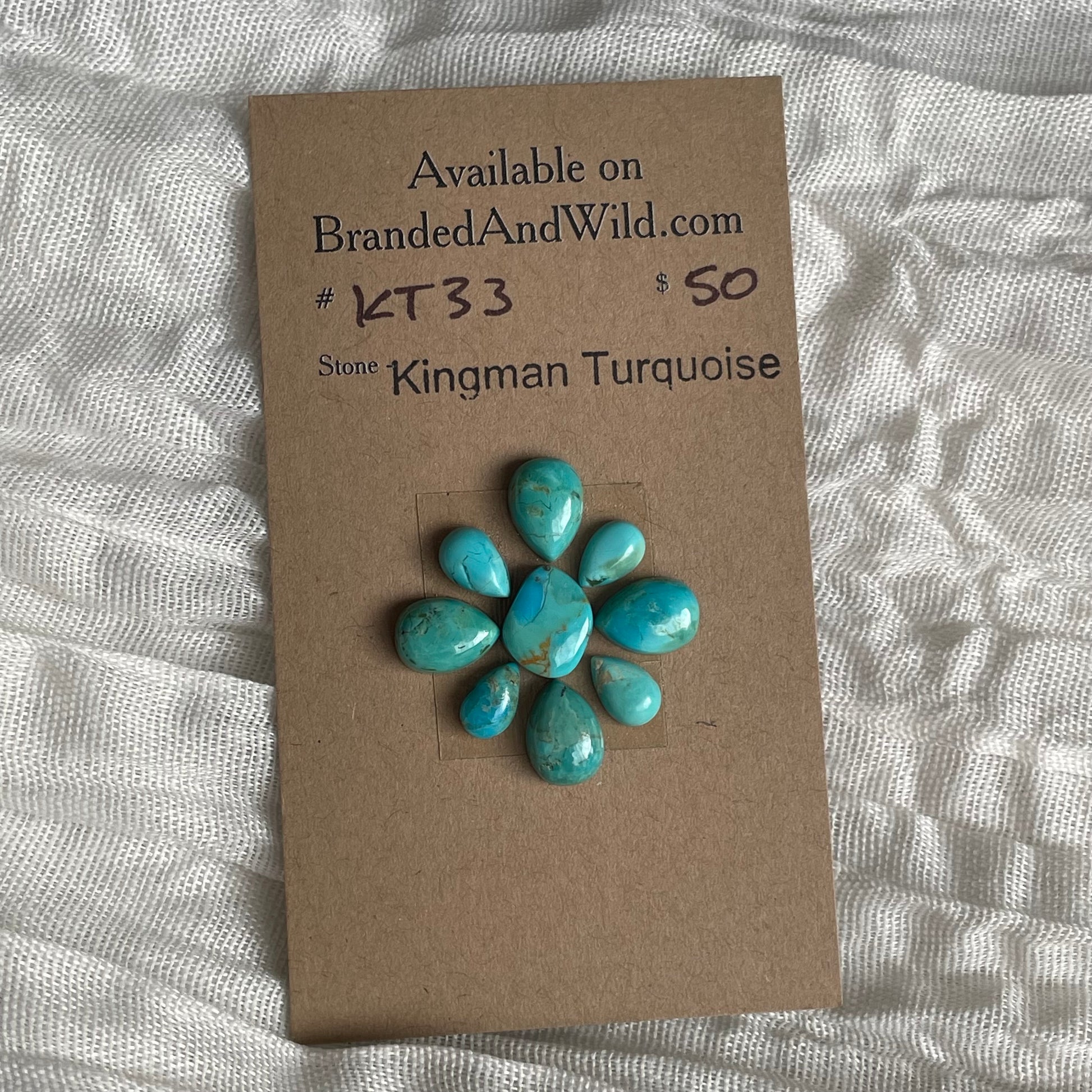 Kingman Turquoise Cabochon - KT33 B0494566-DCBB-4E55-B116-A341B10B388E Brandedandwild.com