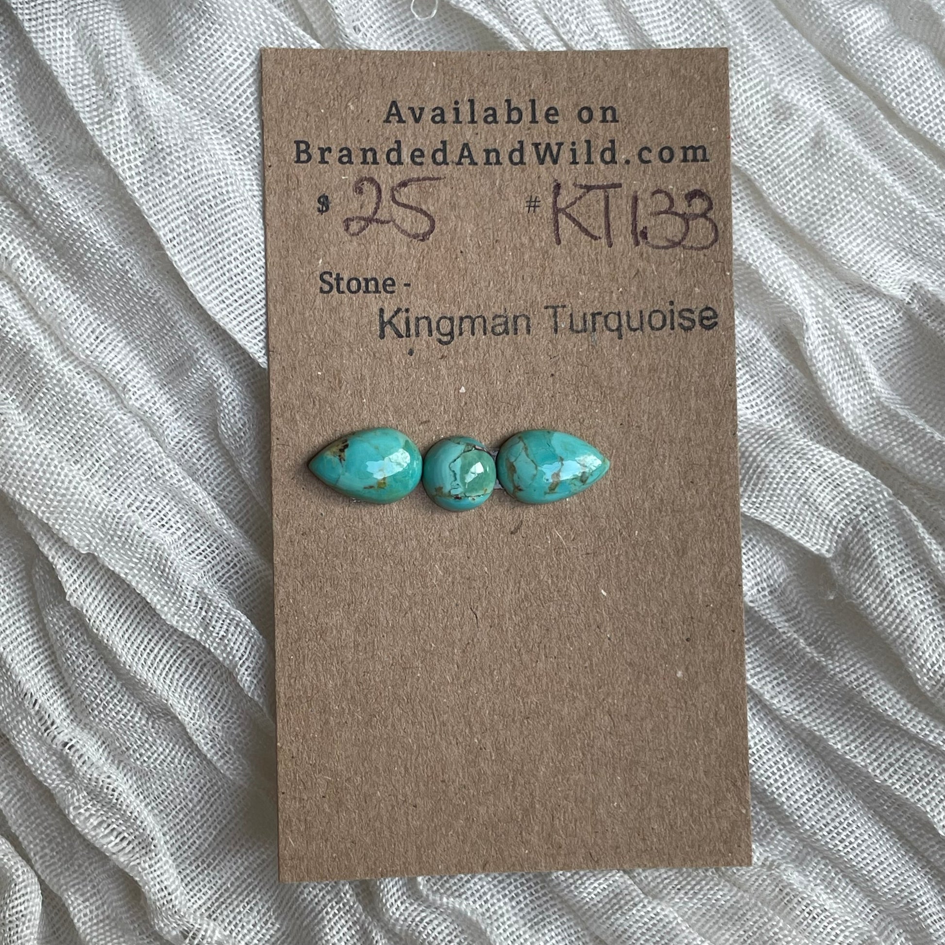 Kingman Turquoise Cabochon - KT133 B052B747-6707-4DEE-92A0-09A88502B111 Brandedandwild.com