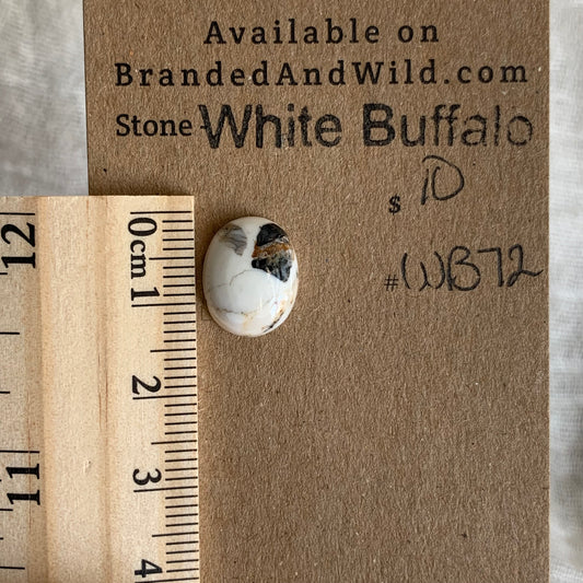 White Buffalo Cabochon - WB72