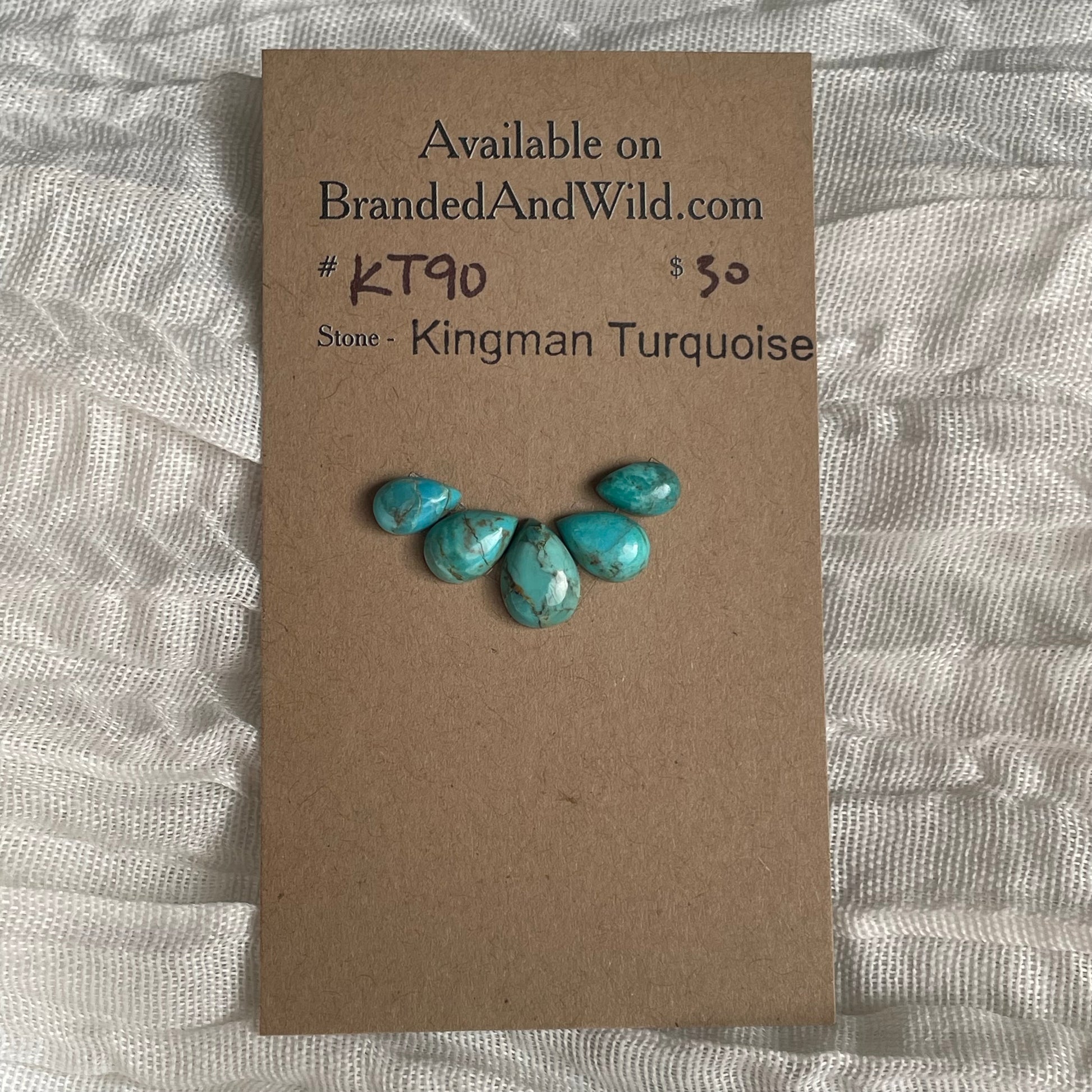 Kingman Turquoise Cabochon - KT90 B0959425-6C71-4F01-9704-61C39B98F43E Brandedandwild.com