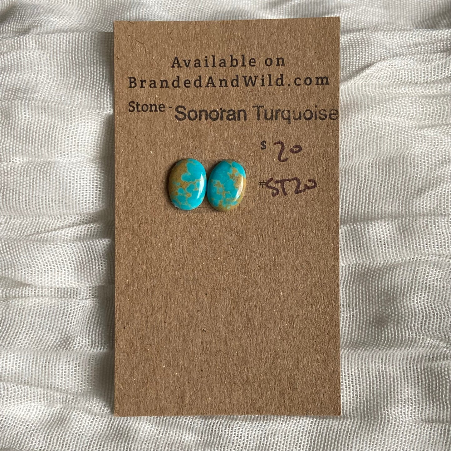 Sonoran Turquoise Cabochon - ST20 B09689EB-81DA-4D66-A1B8-4D62DAD15636 Brandedandwild.com