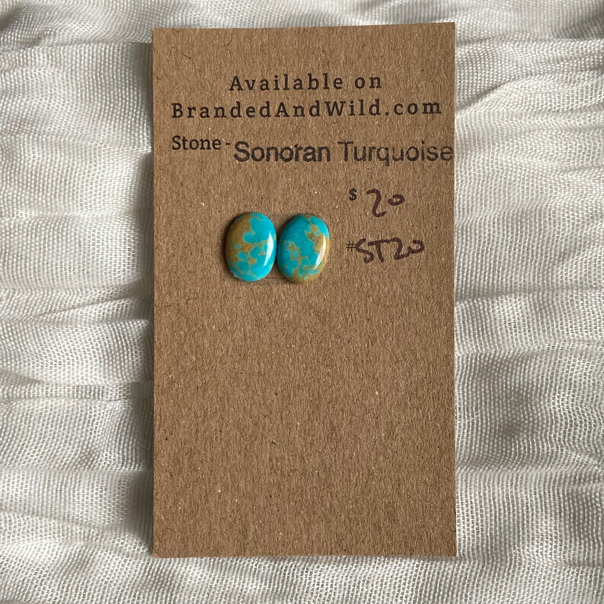 Sonoran Turquoise Cabochon - ST20 B09689EB-81DA-4D66-A1B8-4D62DAD15636 Brandedandwild.com