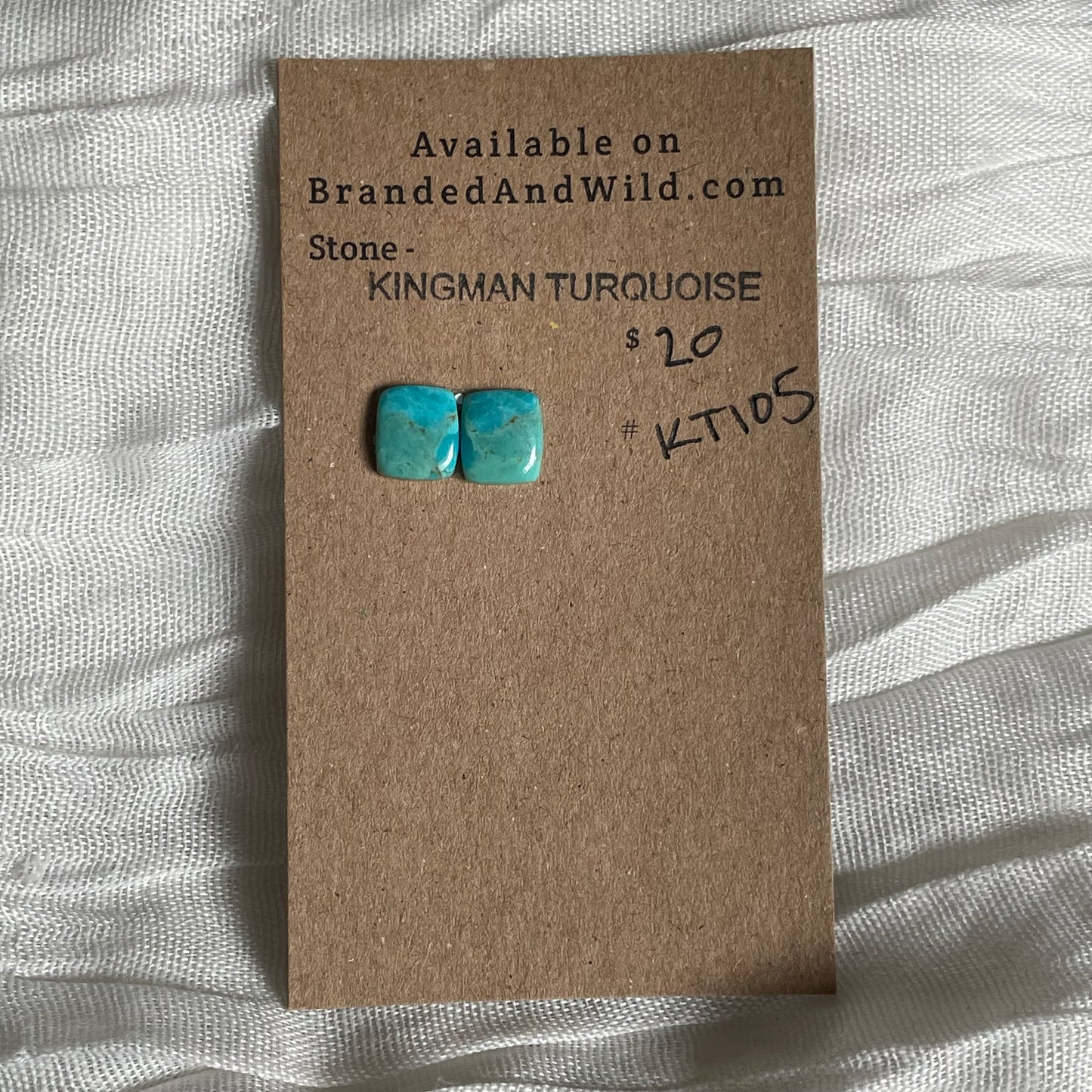Kingman Turquoise Cabochon - KT105 B0AEA93E-C69F-4B7C-9202-2B31E5A88EEF Brandedandwild.com