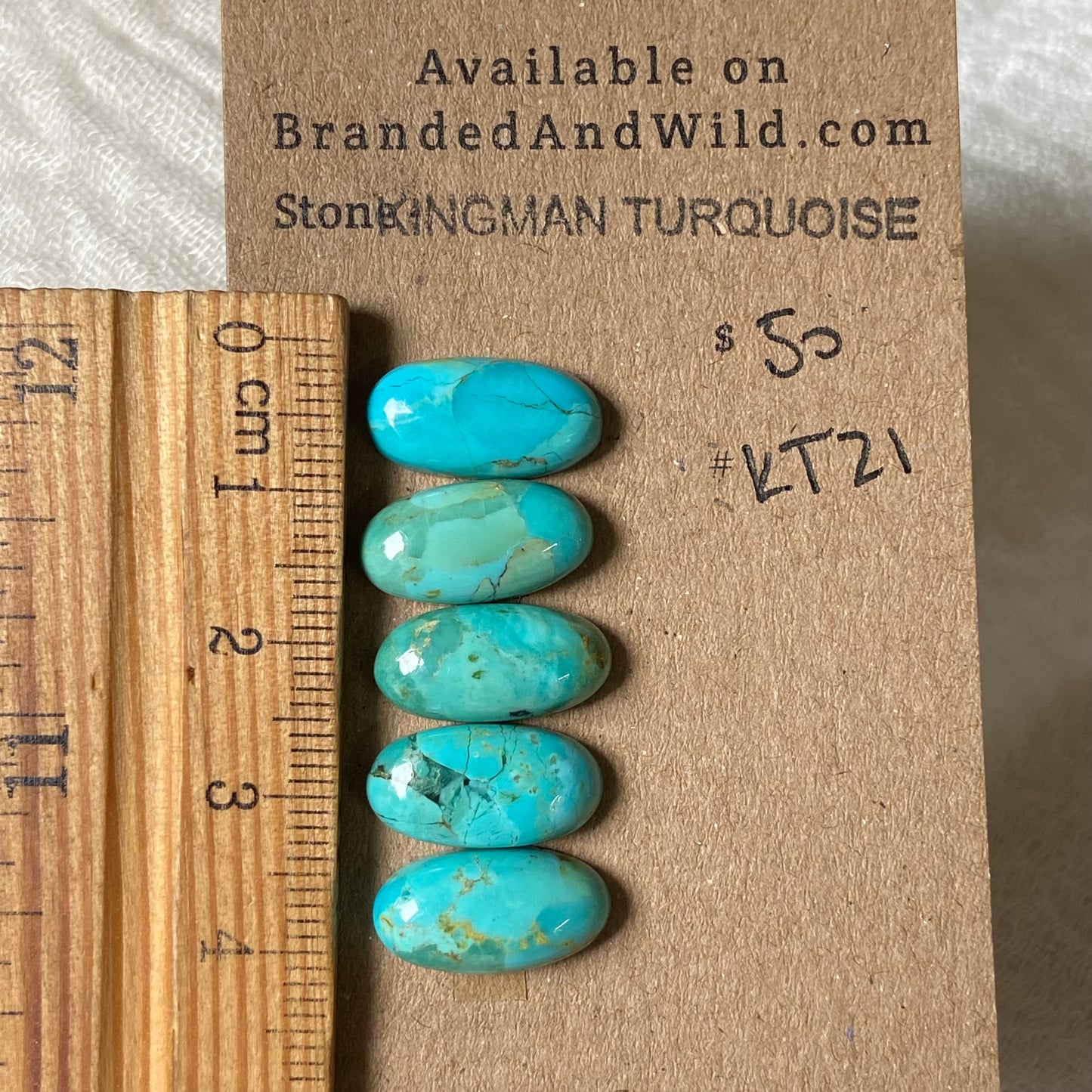 Kingman Turquoise Cabochon - KT21 B10D2379-665E-4E0F-8500-3EDEDB737A46 Brandedandwild.com