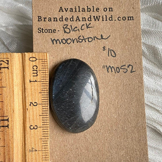 Black Moonstone Cabochon - M052 B112276E-826D-4E5A-A3A5-2BCC3DE27DE7 Brandedandwild.com