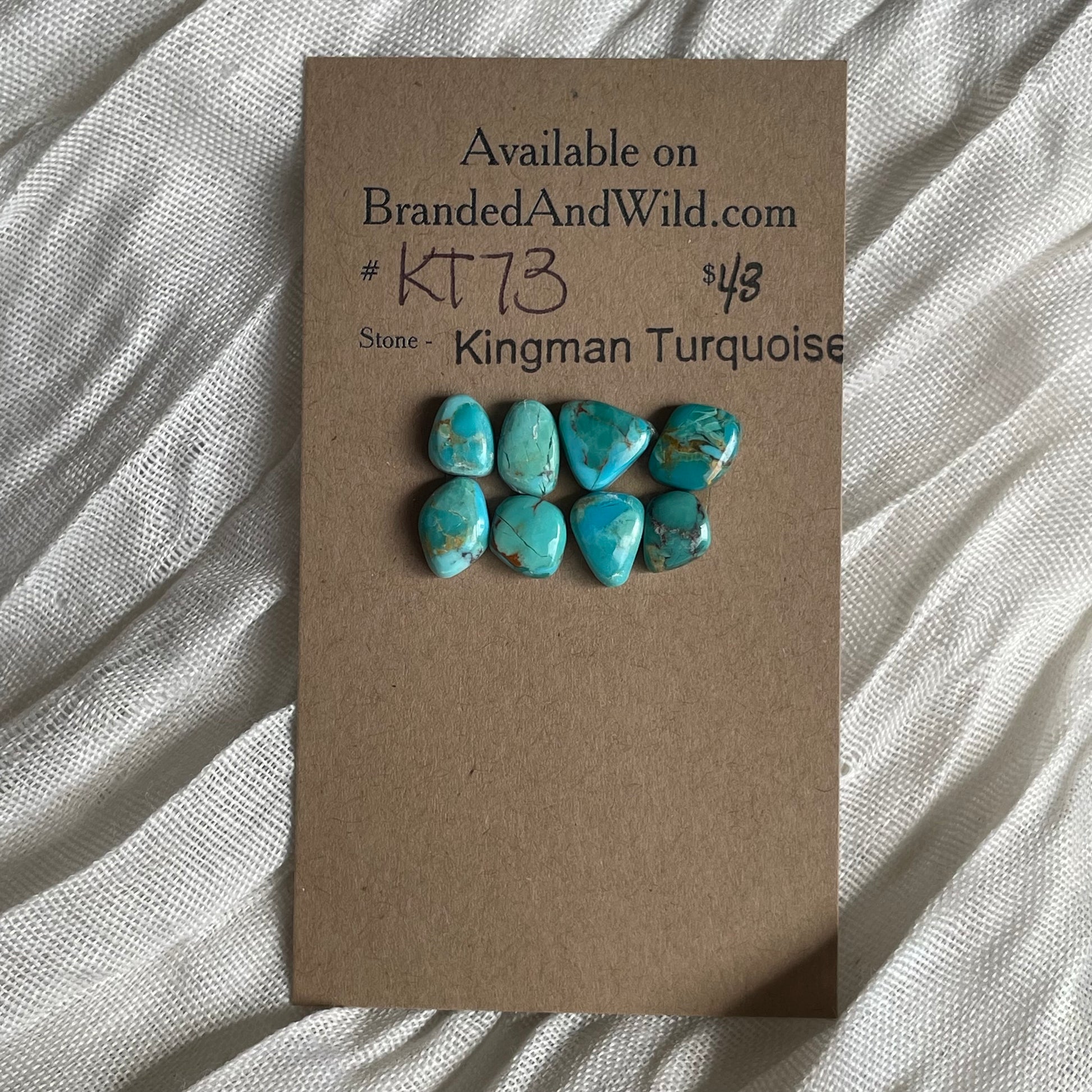 Kingman Turquoise Cabochon - KT73 B1168C8E-9C84-4A30-B558-BCCB416991B5 Brandedandwild.com