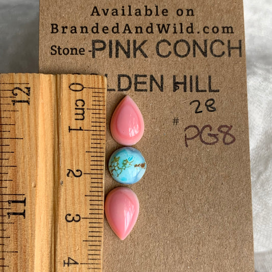 Pink Conch/Golden Hill Cabochon - PG8