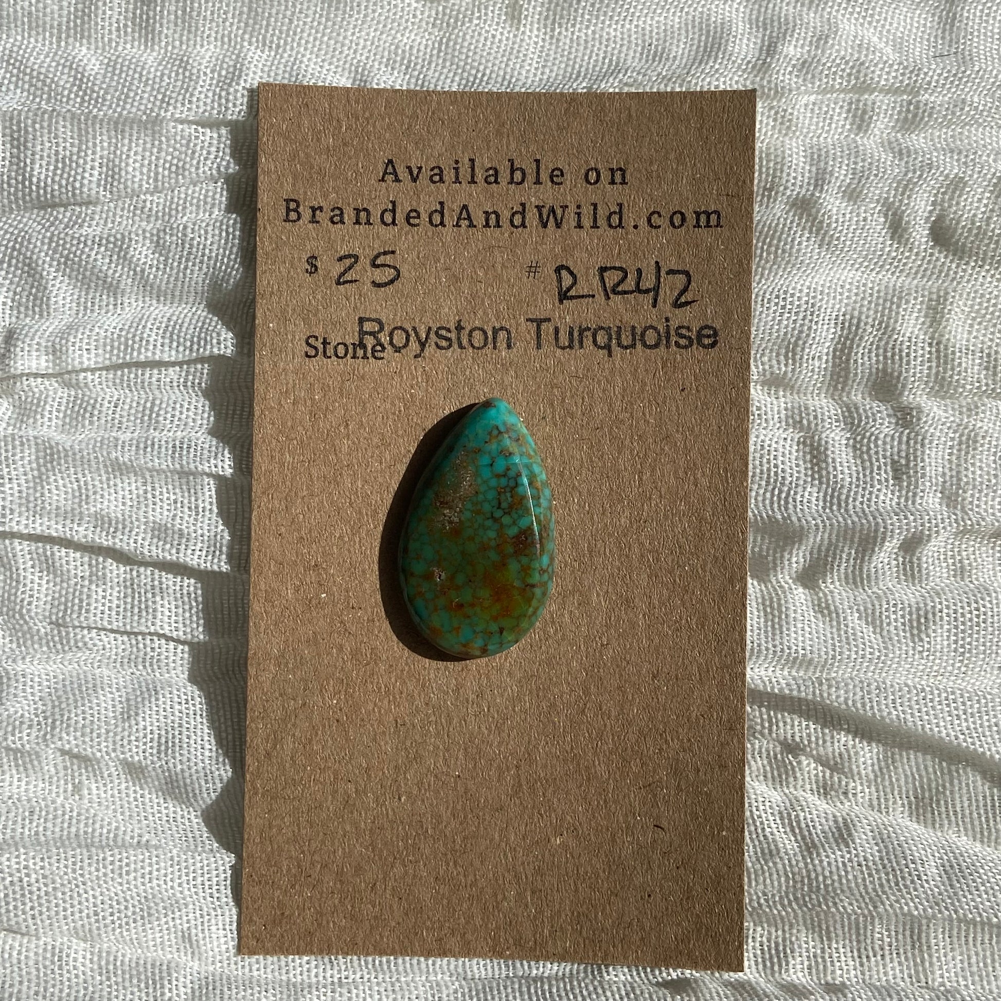 Royston Ribbon Turquoise Cabochon RR42 B140A098-3C59-475D-8D85-A86776F56287 Brandedandwild.com