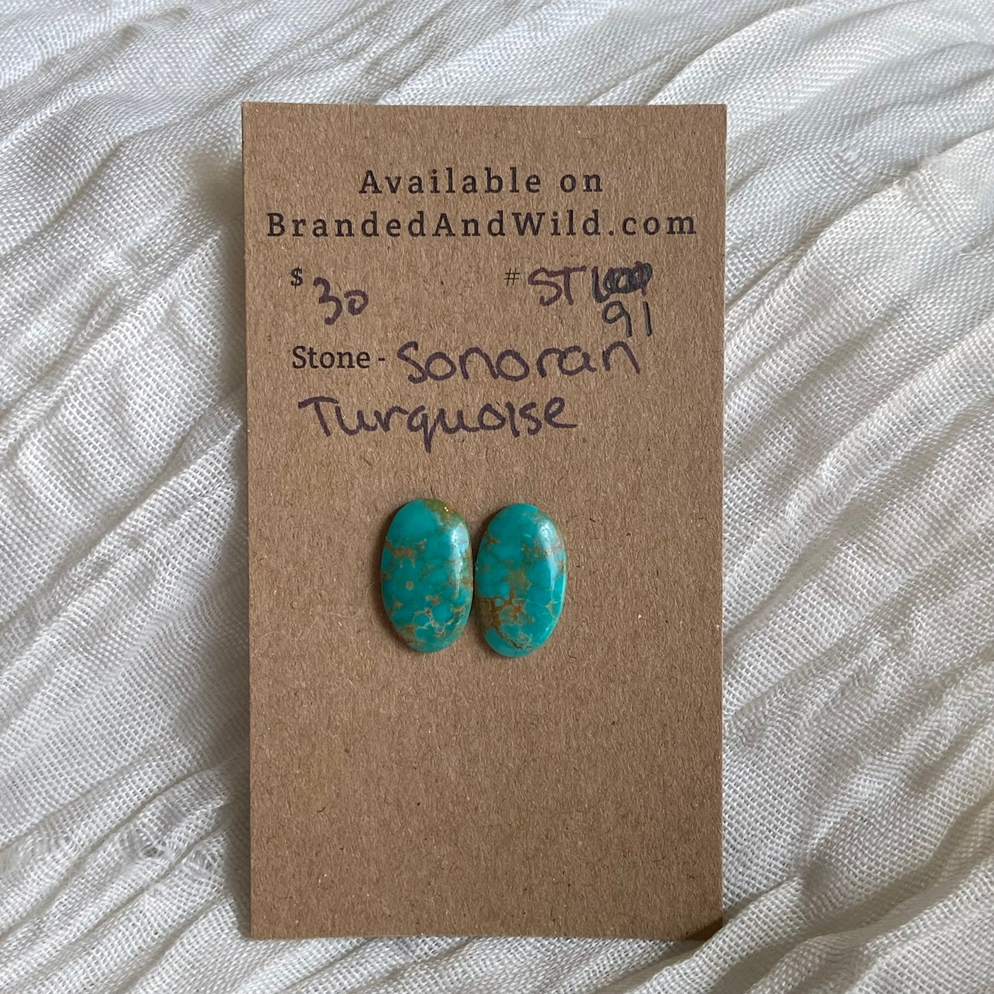 Sonoran Turquoise Cabochon - ST91 B16063B0-8108-4D88-97B1-7F025C07053C Brandedandwild.com