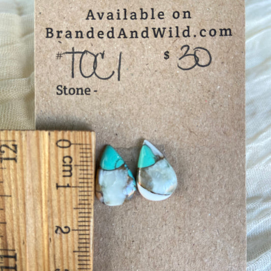 Turquoise, Oyster Shell, Copper Cabochon - TOC1 B160FD89-862A-4DF2-AA96-056256ACA292 Brandedandwild.com