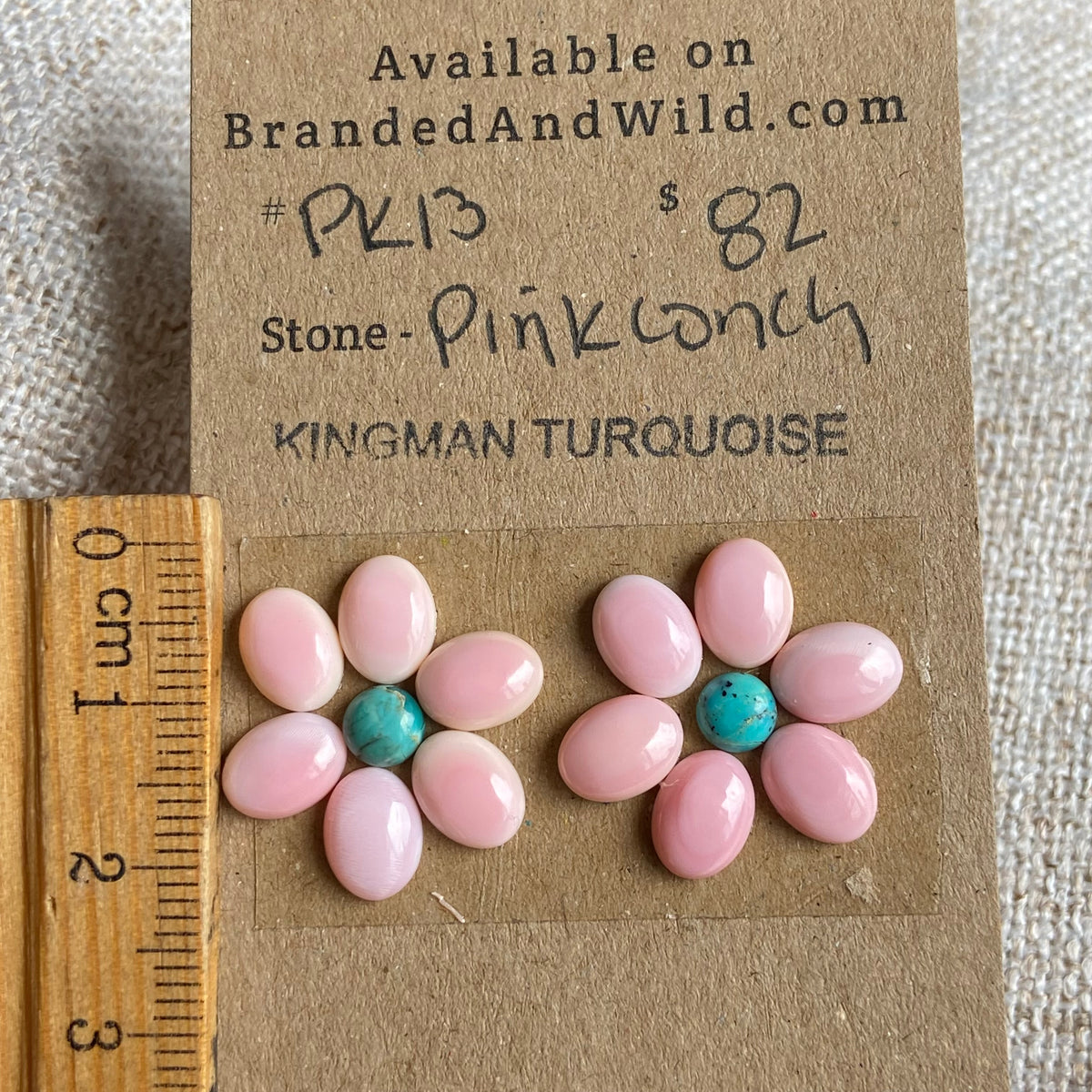 Pink Conch / Kingman Cabochon - PK13 B176FD50-1DD5-4924-B3C7-E87319E00C54 Brandedandwild.com
