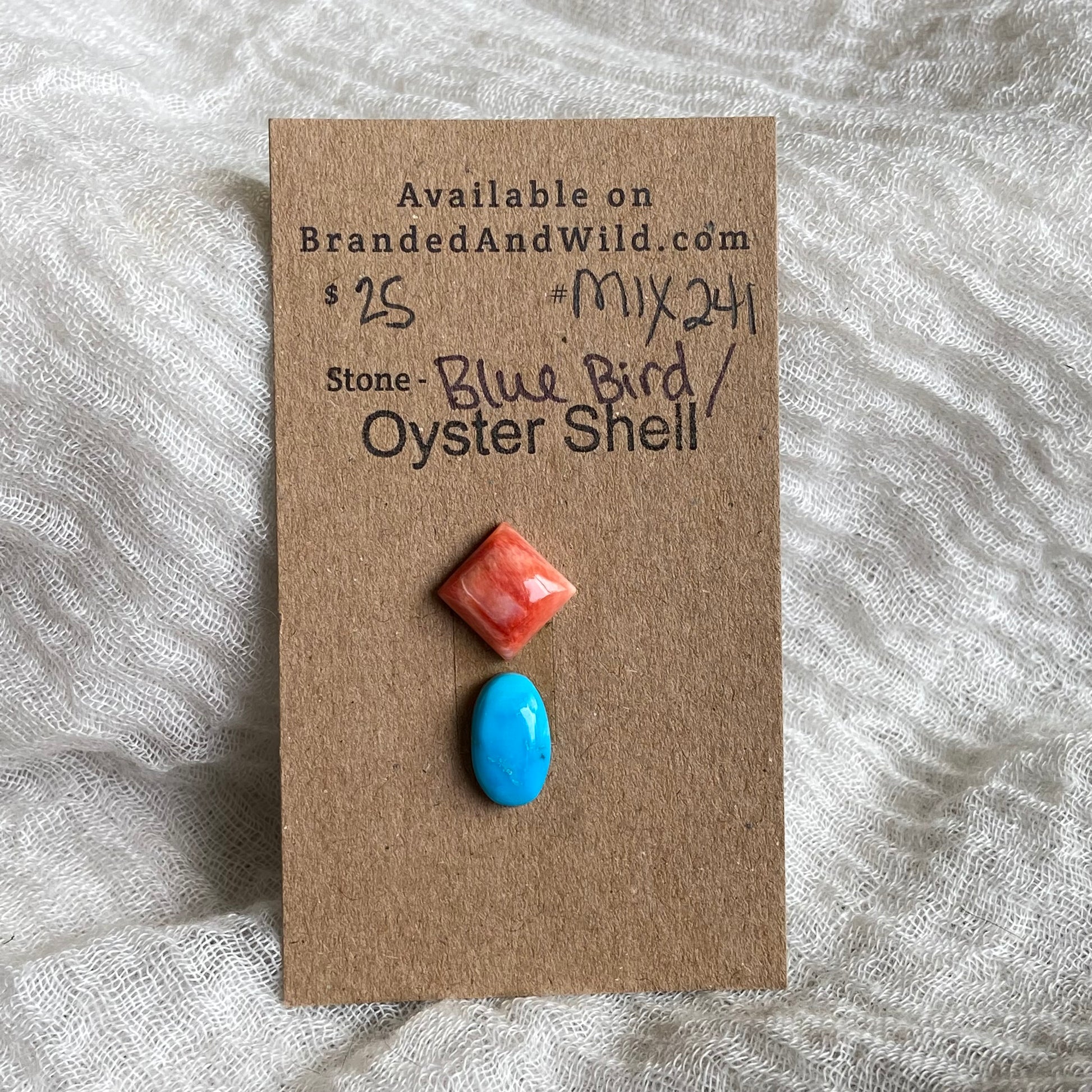 Oyster Shell / Blue Bird Cabochon - Mix241 B18502CC-BAD2-4DBB-9E23-CD6700EFBEB4 Brandedandwild.com