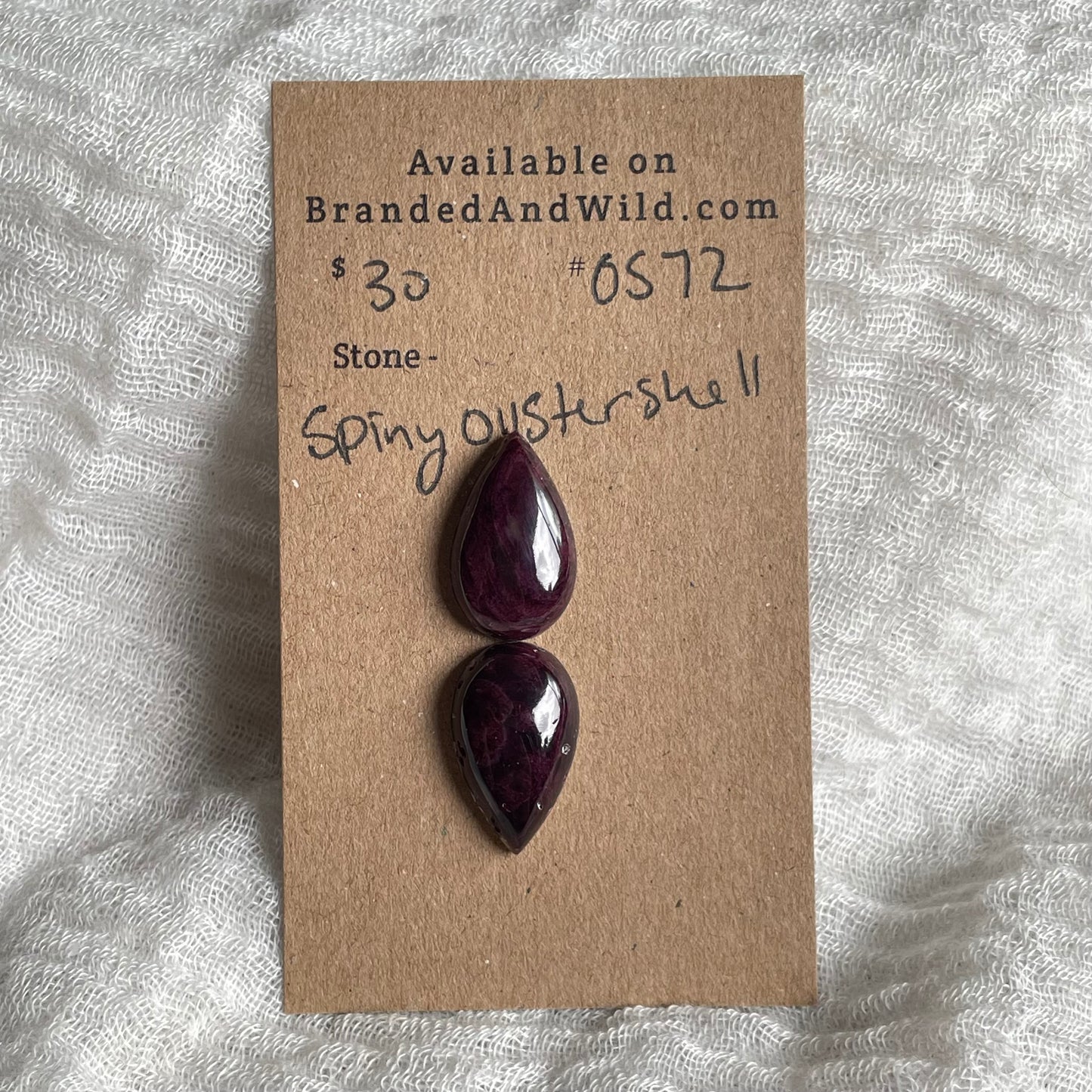 Spiny Oyster Shell Cabochon - OS72 B18D072A-3A0C-4ED8-B911-B4BDD2C3E0B3 Brandedandwild.com