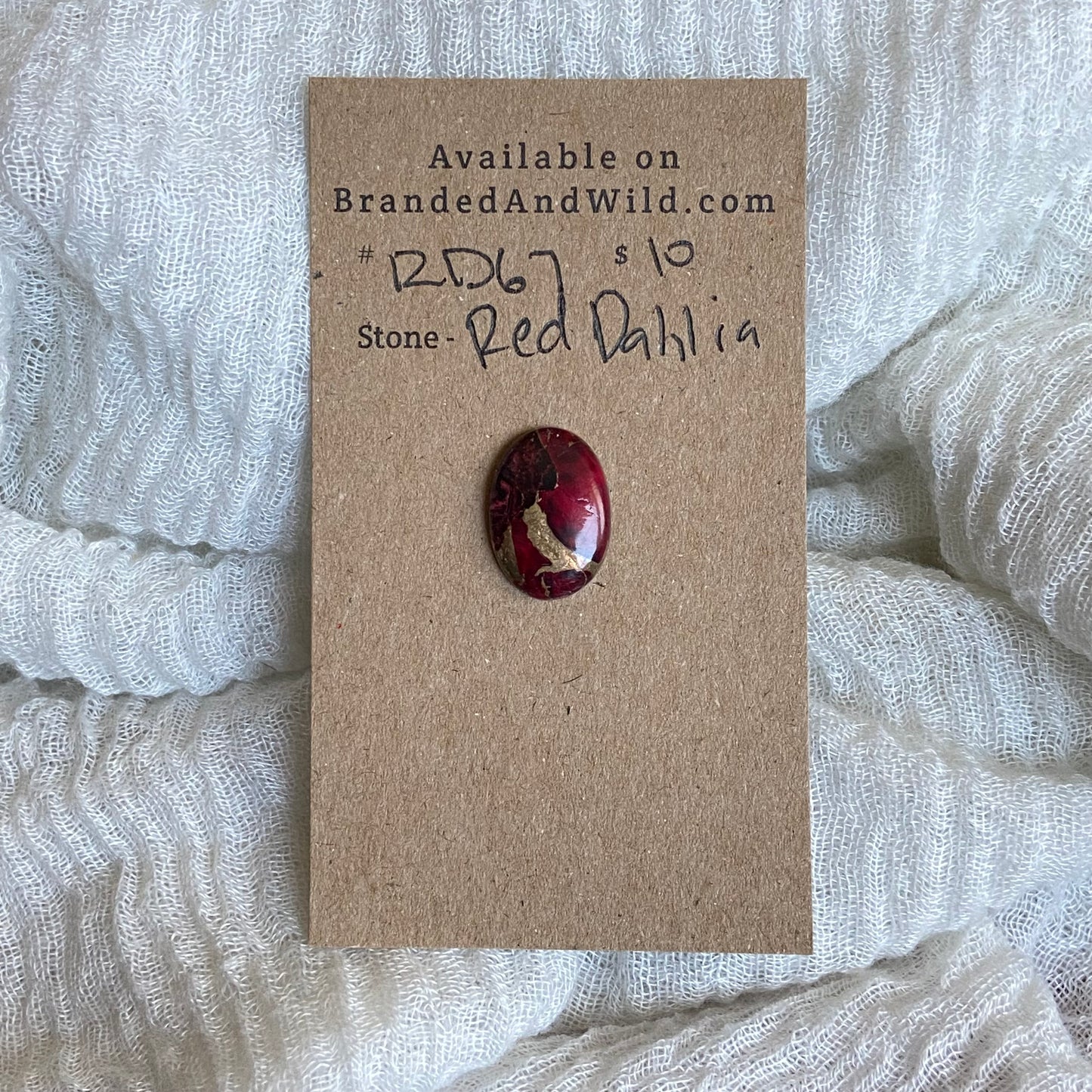 Red Dahlia Cabochon - RD67