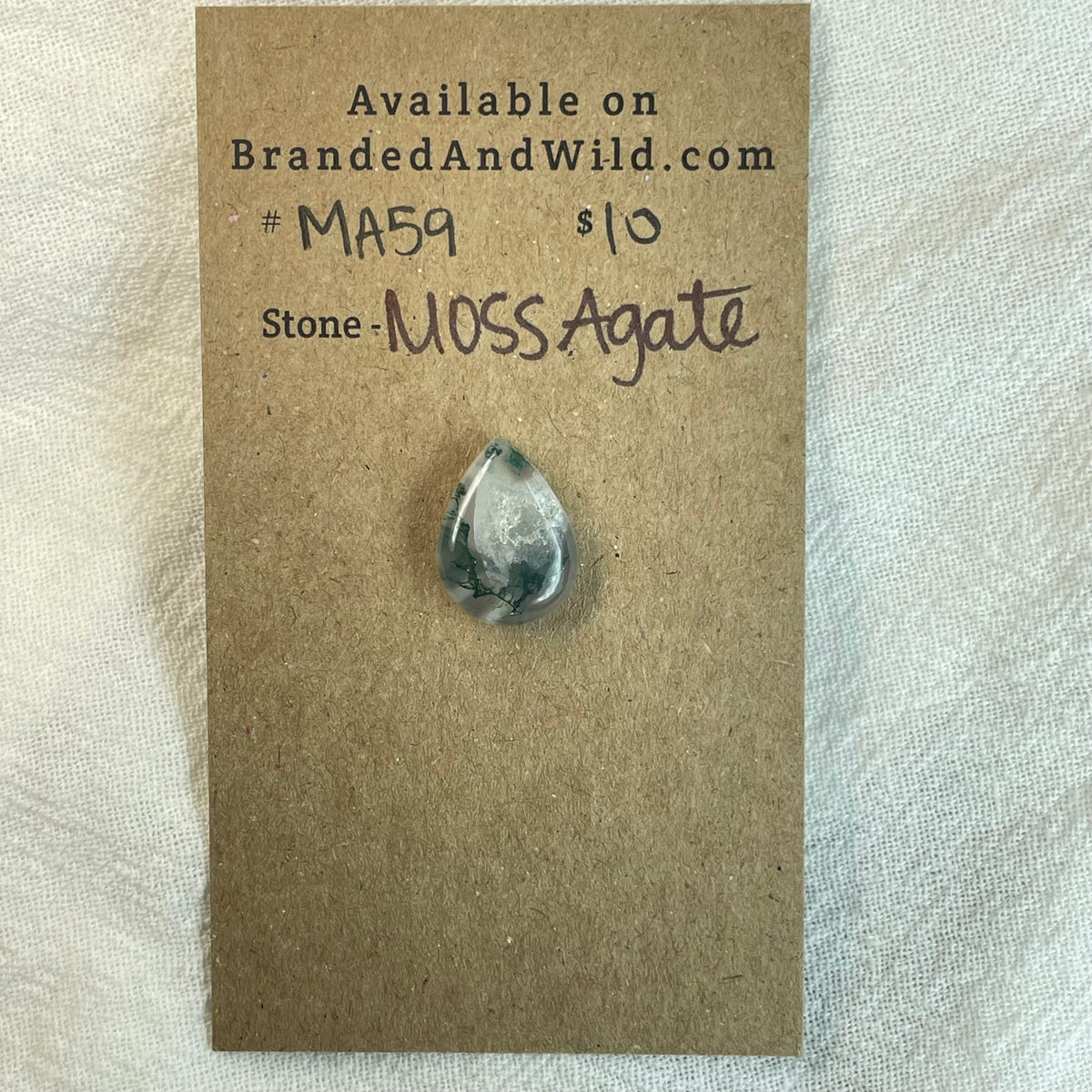 Moss Agate Cabochon - MA59 B1A86015-7D8E-4370-807D-472157035C64 Brandedandwild.com