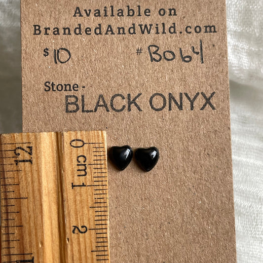 Black Onyx - Cabochon - BO64 B1C31225-8109-4F4E-B4B4-654102C1A080 Brandedandwild.com
