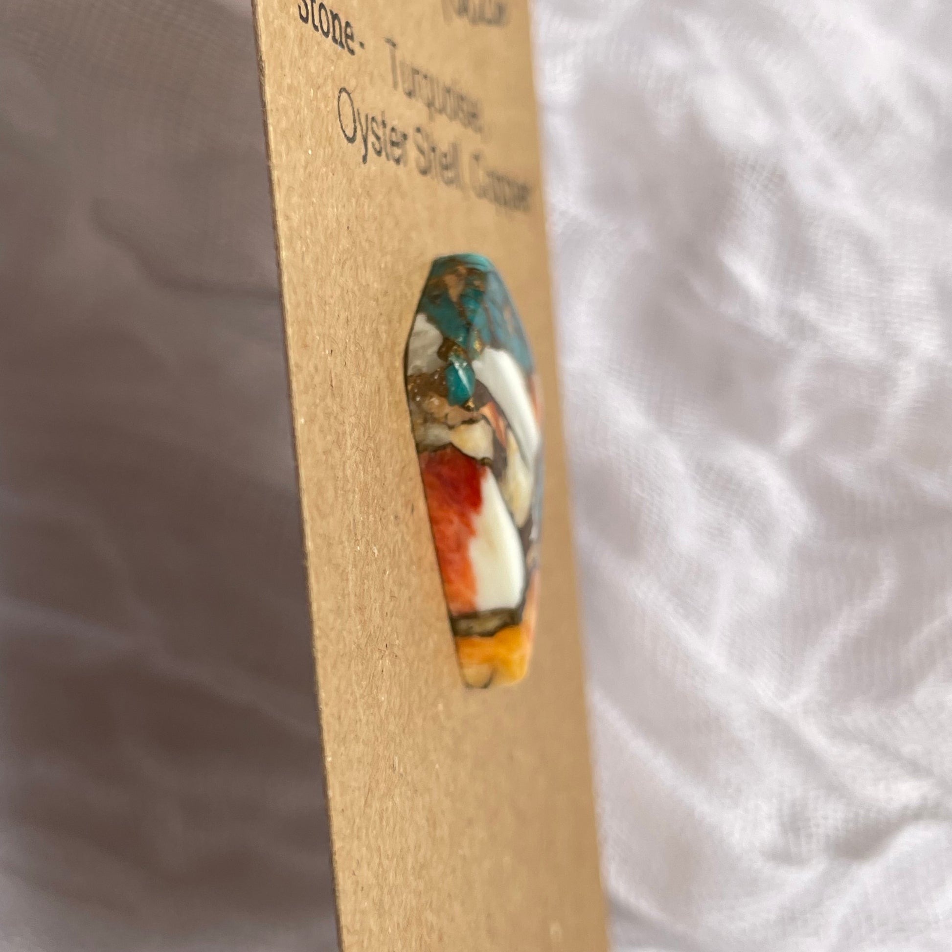 Turquoise, Oyster Shell, Copper Cabochon - TOC26 B1CA6193-7C45-4BCB-91AC-D79656DEA256 Brandedandwild.com