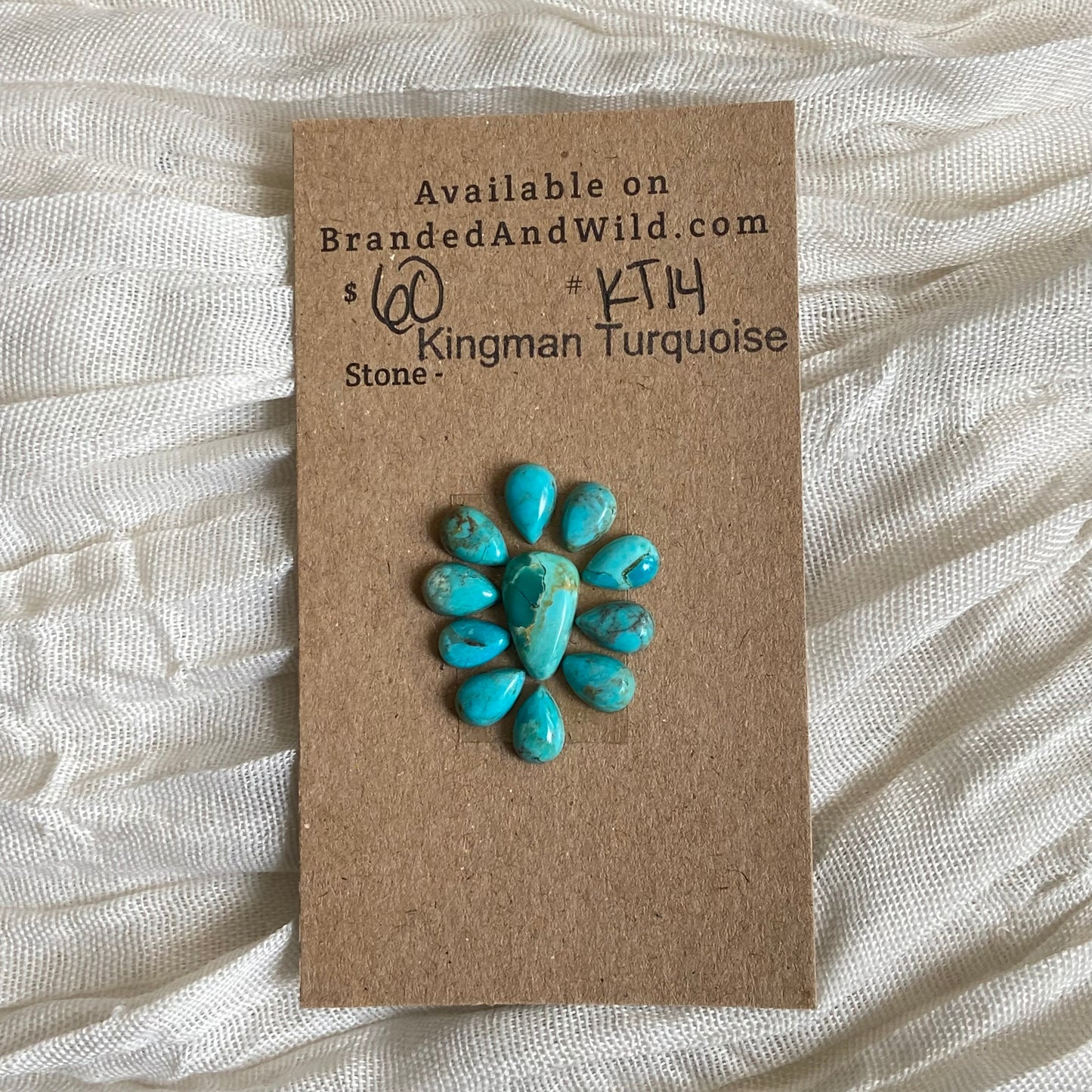 Kingman Turquoise Cabochon - KT14 B1D535AA-C9F2-4BF1-A839-5B70E028386A Brandedandwild.com