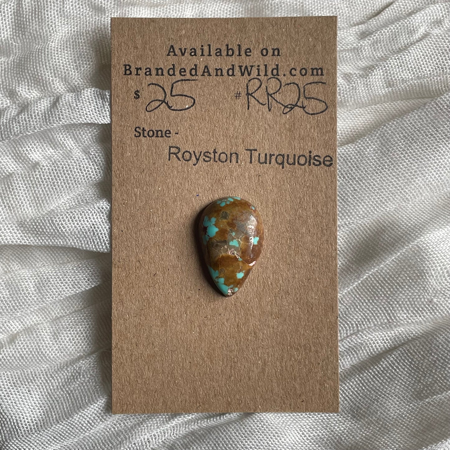 Royston Ribbon Turquoise Cabochon RR25 B2235A9A-A832-4D0F-9316-5BF791265D89 Brandedandwild.com
