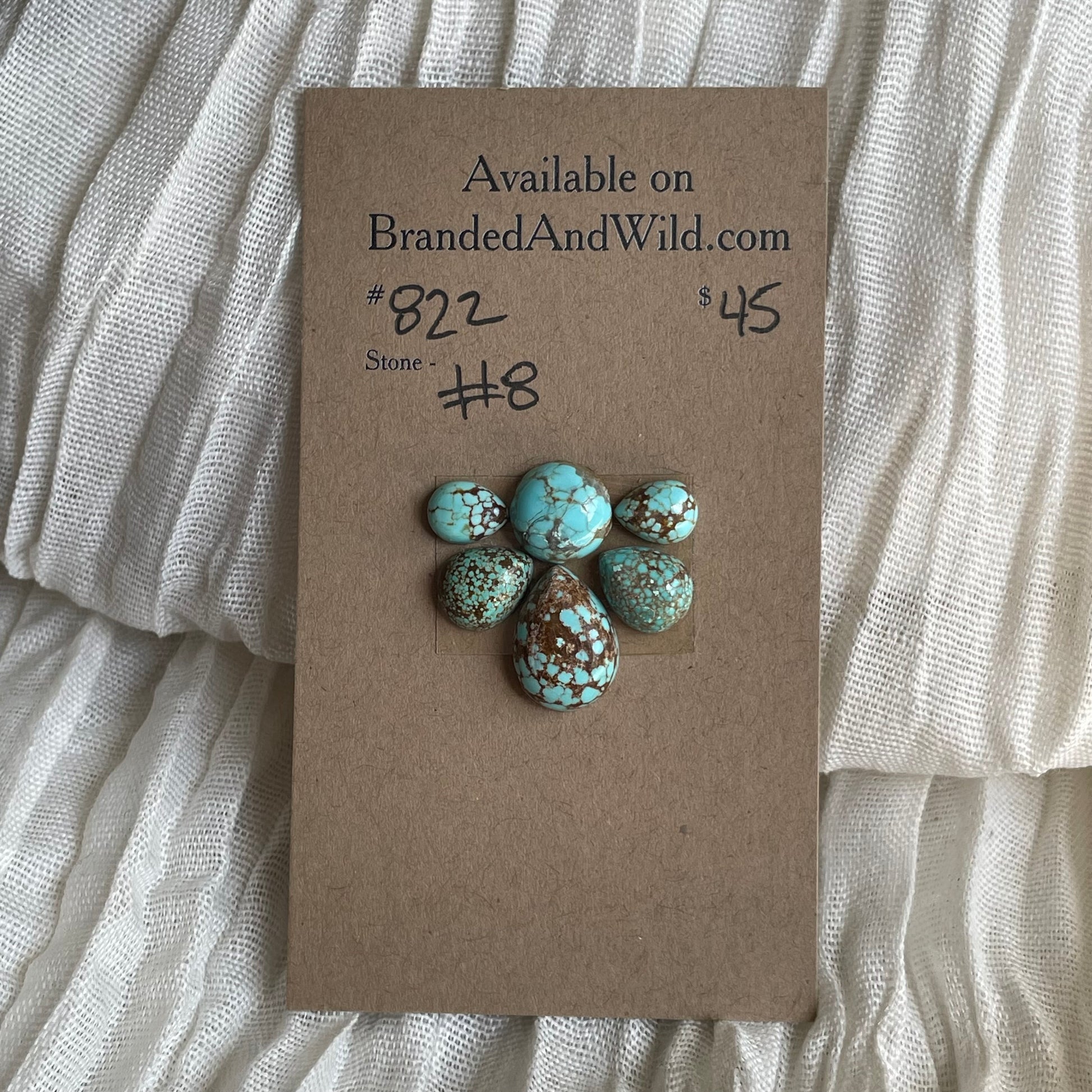 #8 Turquoise Cabochon - #822 B2677394-5CAC-4325-9B7D-1614F47D77B2 Brandedandwild.com