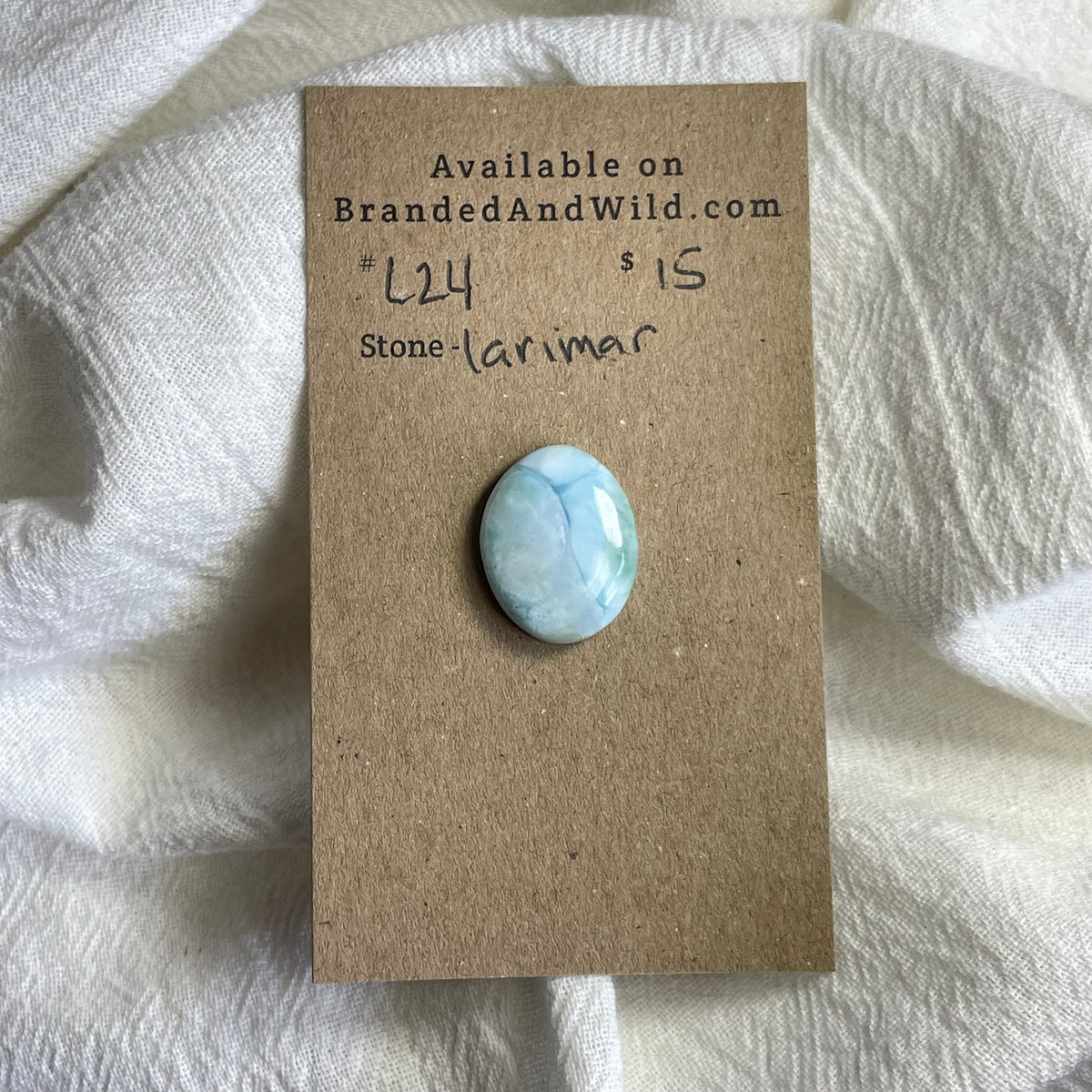 Larimar Cabochon - L24 B26B7866-B4EB-4EE8-9A44-48B88391A468 Brandedandwild.com