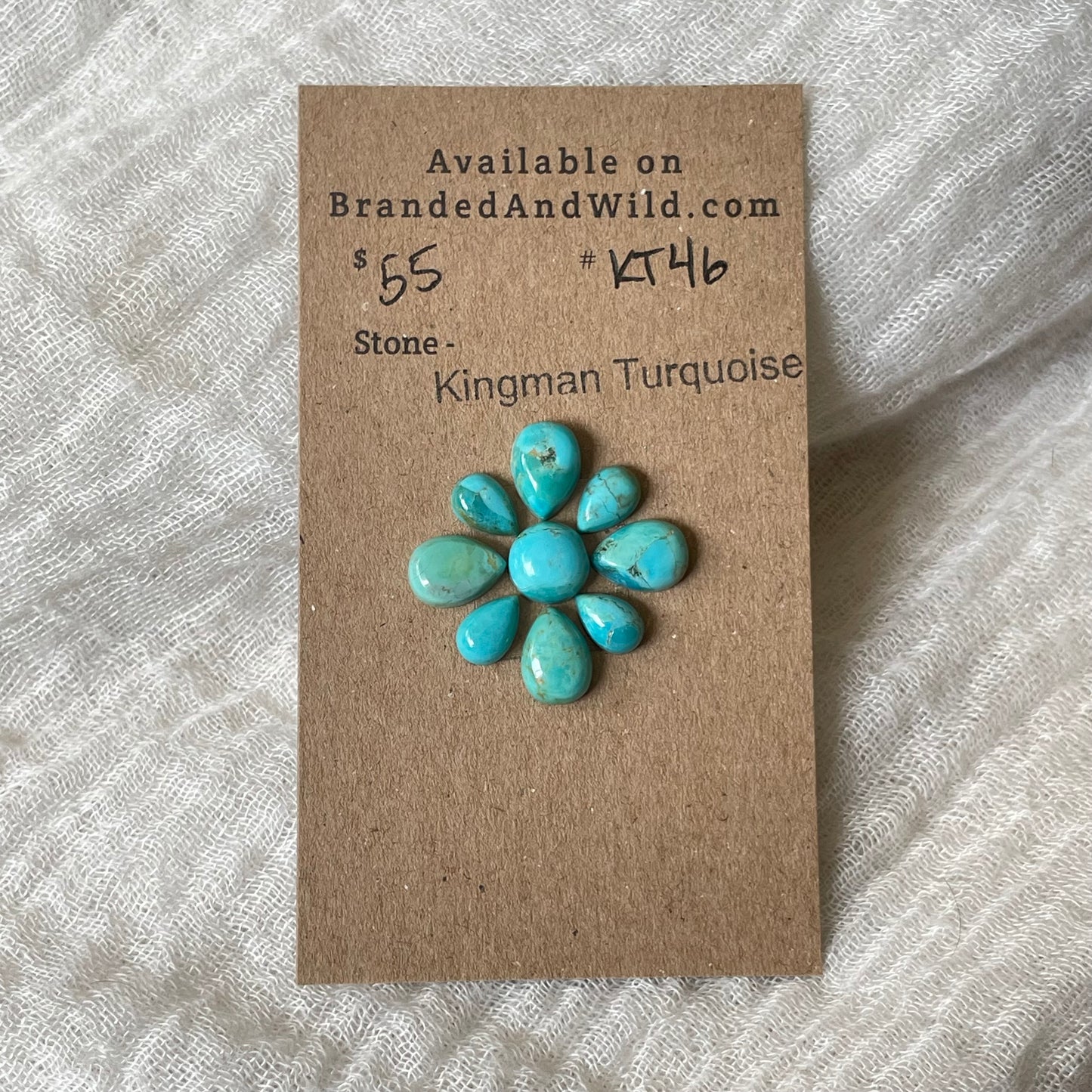 Kingman Turquoise Cabochon - KT46 B2716C1A-4C49-4C10-8BED-18AB1BFDCCD9 Brandedandwild.com