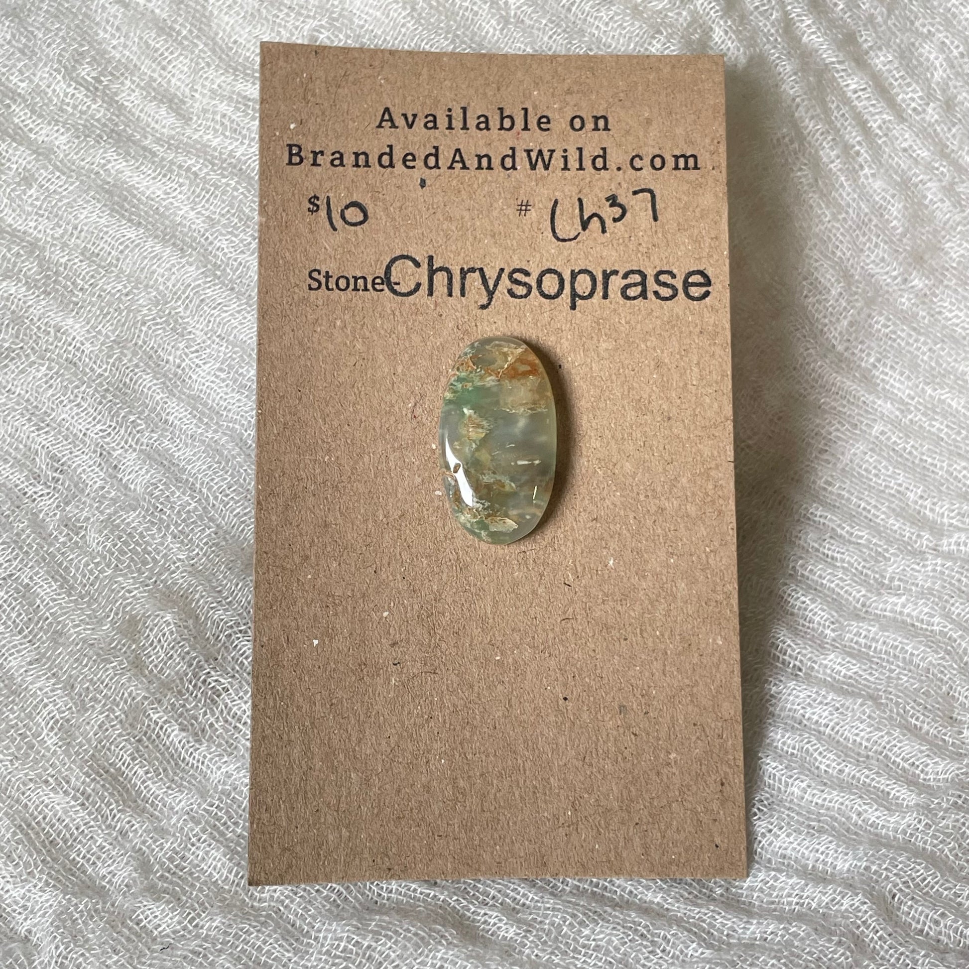 Chrysoprase Cabochon - Ch37 B27A4F85-E019-4040-B838-1CD121D7A042 Brandedandwild.com