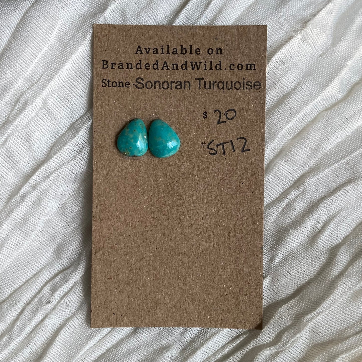 Sonoran Turquoise Cabochon - ST12 B27D7D45-4E6C-4FEE-A180-46C4B0276EE5 Brandedandwild.com