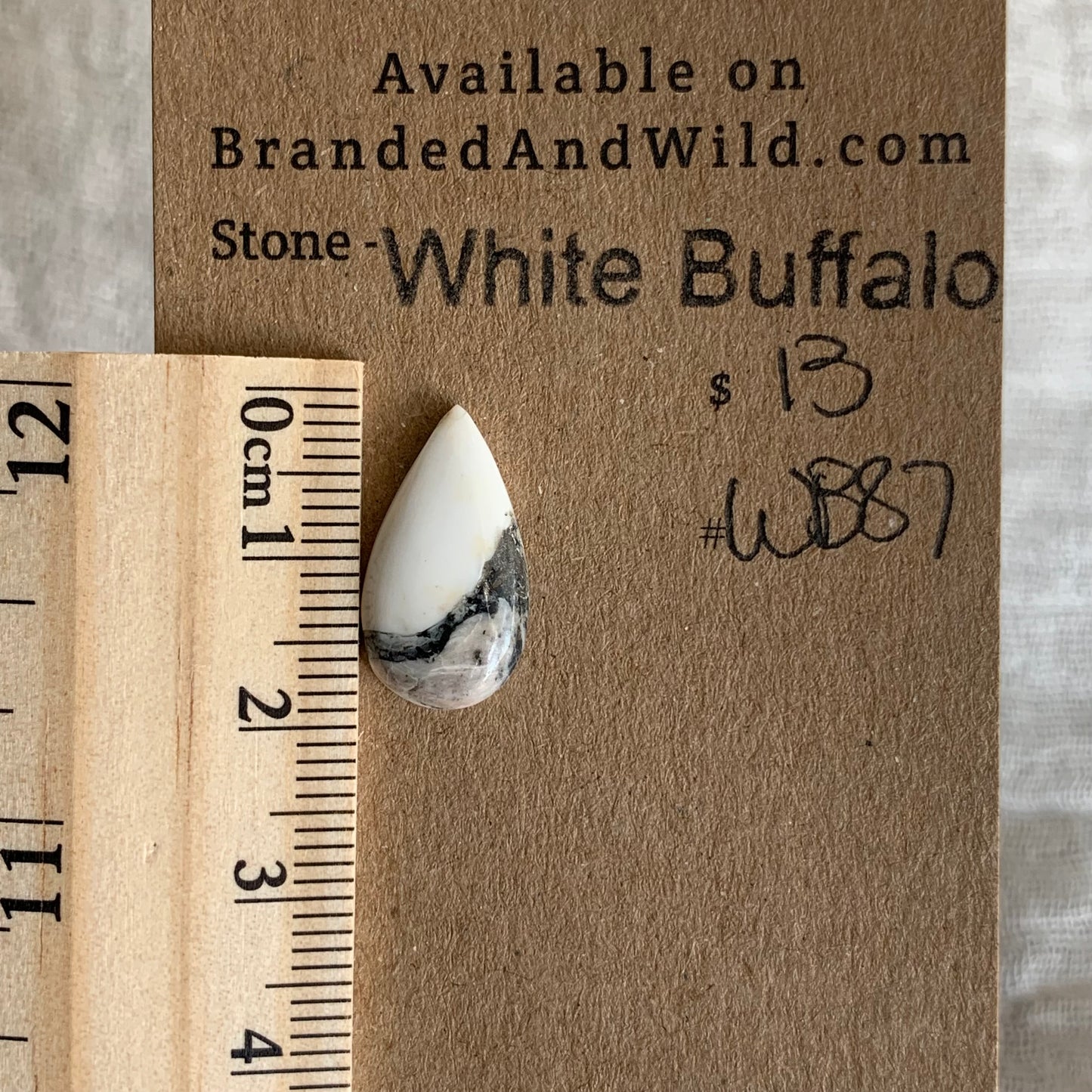 White Buffalo Cabochon - WB87
