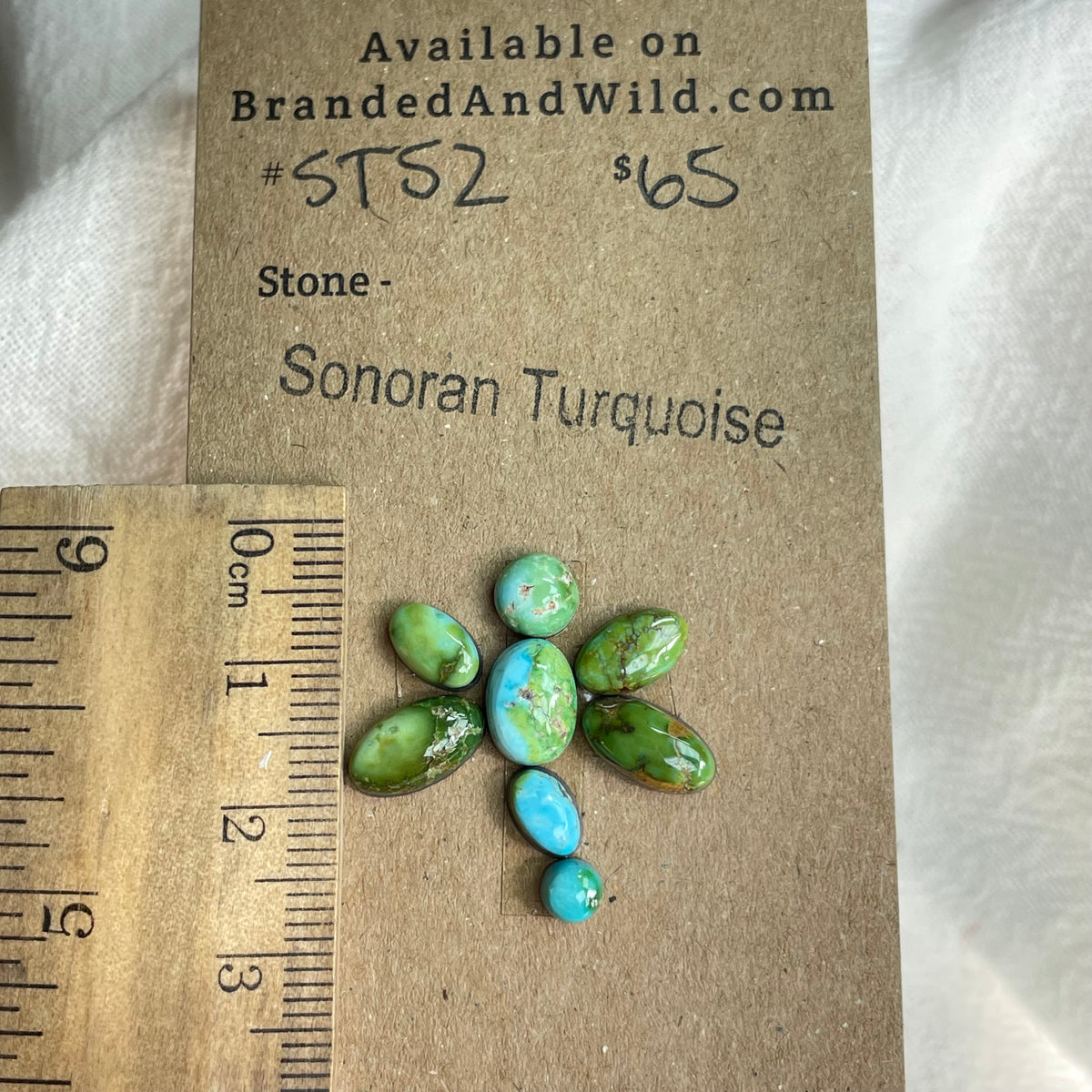 Sonoran Turquoise Cabochon - ST52 B2DD69E8-B01F-421B-8015-FC80BCDA903B Brandedandwild.com