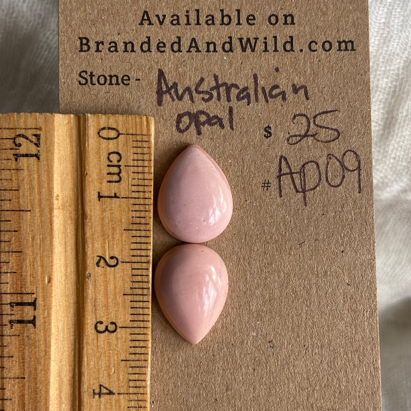 Australian Pink Opal Cabochon - APO9 B2F82CA5-3724-4EAB-9D8D-4462796E5D2F Brandedandwild.com