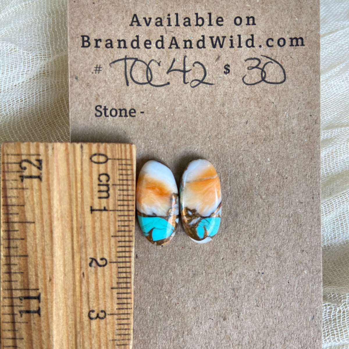 Turquoise, Oyster Shell, Copper Cabochon - TOC42 B36C76FC-B855-490C-B18B-92485C861FF8 Brandedandwild.com