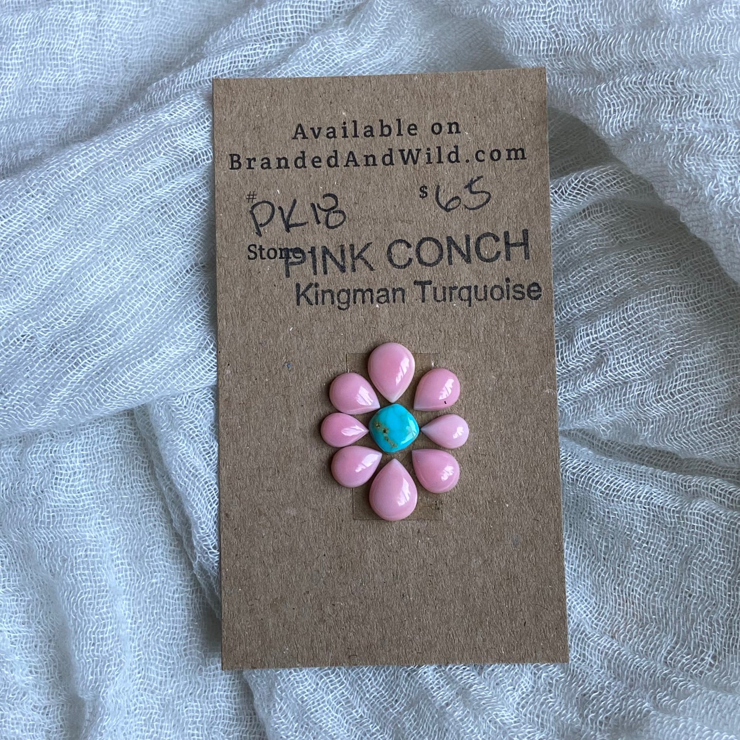 Pink Conch / Oyster Shell Cabochon - PK18