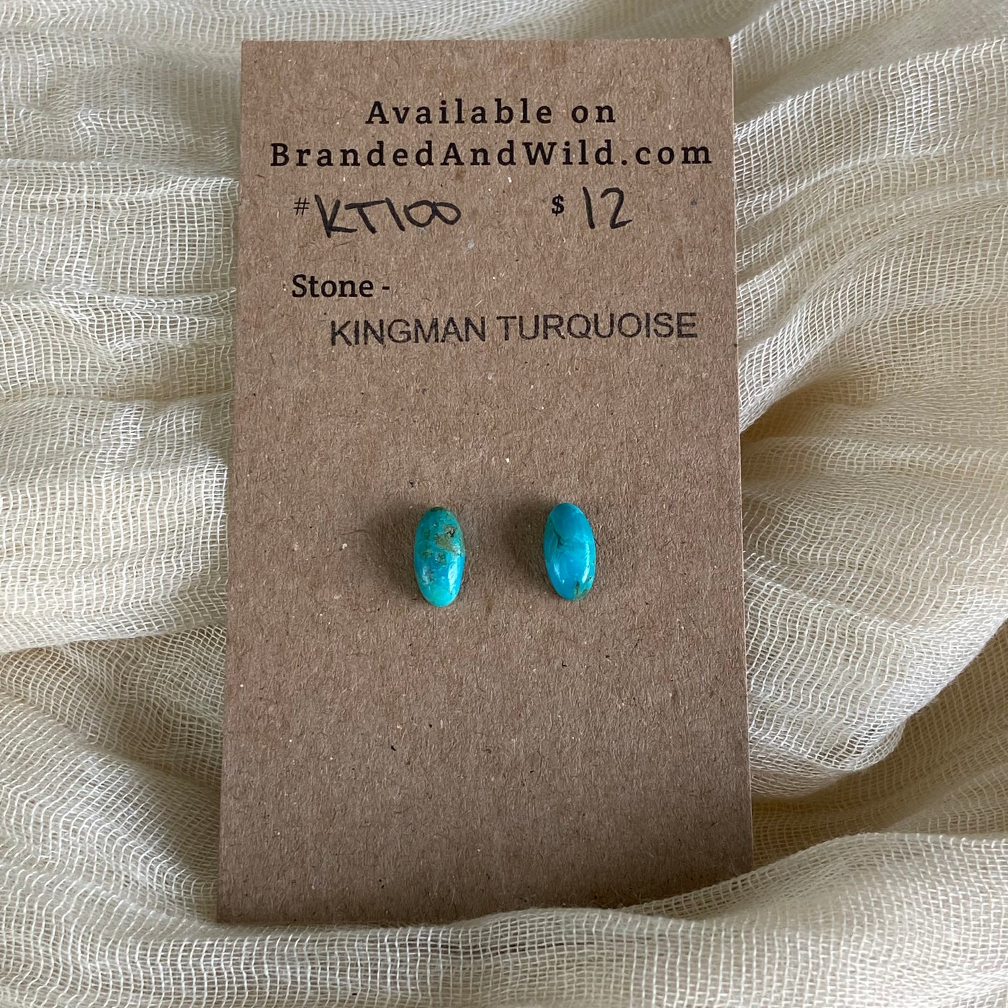 Kingman Turquoise Cabochon - KT100 B3A9B125-5955-4935-A275-5D0C09884040 Brandedandwild.com