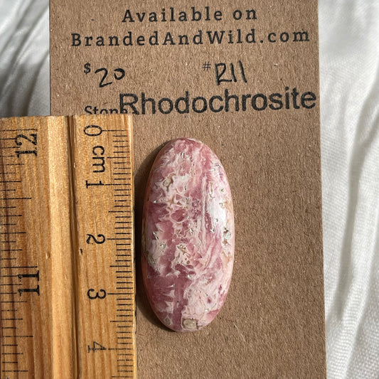 Rhodochrosite Cabochon - R11 B3AF1C6A-4774-4617-A7EB-9A1B29B6E2DC Brandedandwild.com