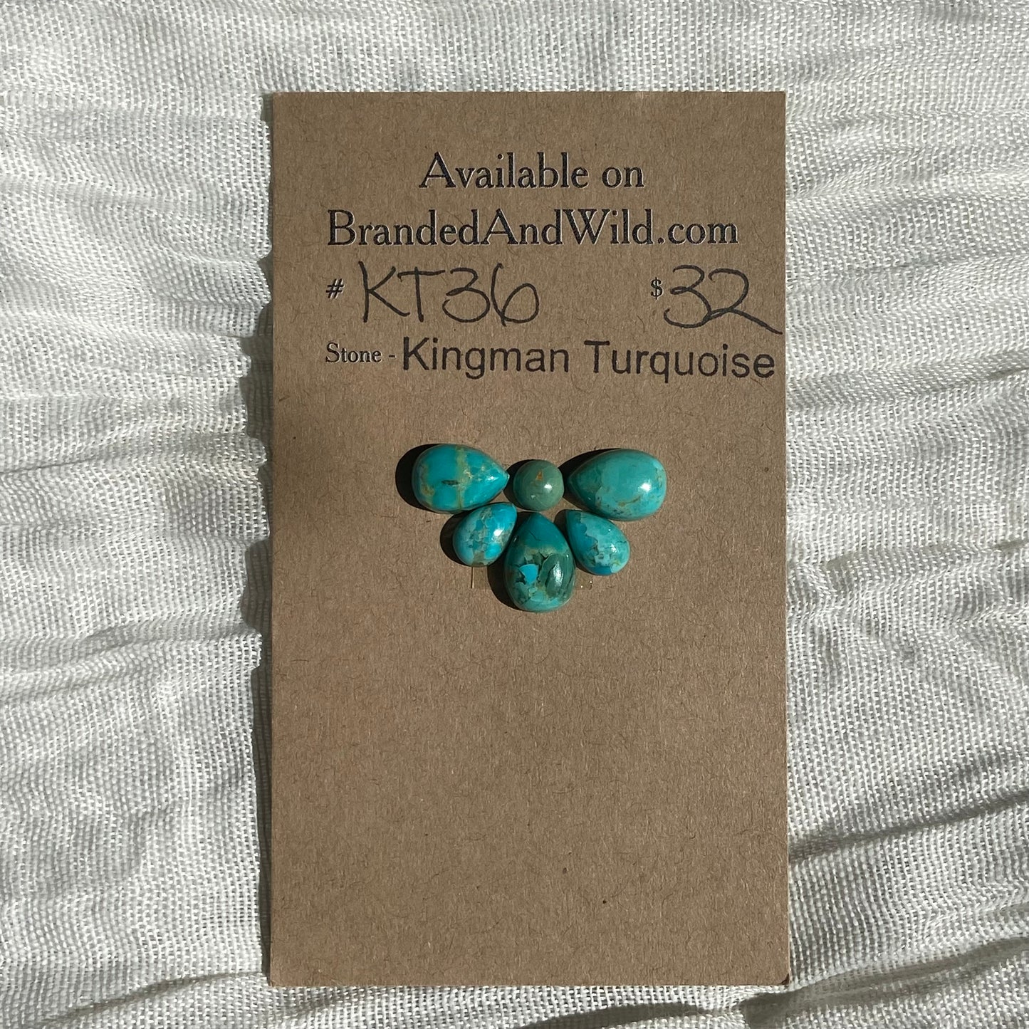 Kingman Turquoise Cabochon - KT36 B3AFE26D-E84A-45AC-BACD-9FAA6D7AC896 Brandedandwild.com