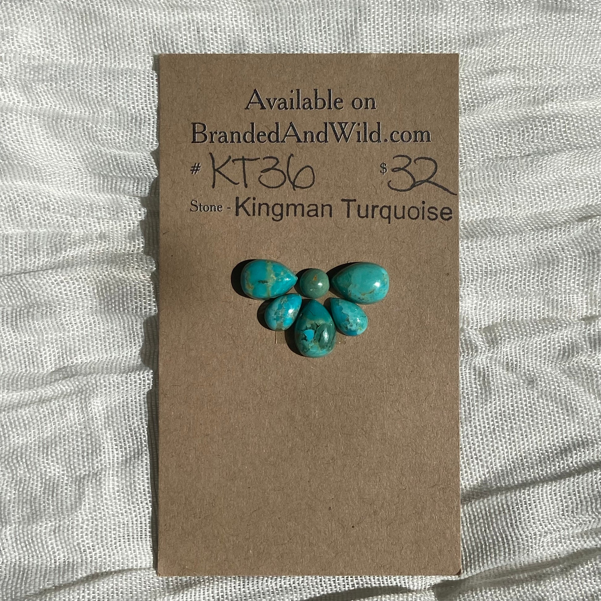 Kingman Turquoise Cabochon - KT36 B3AFE26D-E84A-45AC-BACD-9FAA6D7AC896 Brandedandwild.com