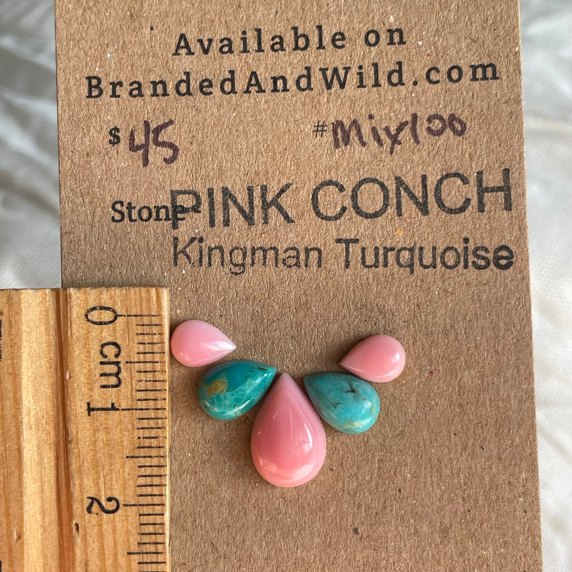 Kingman / Pink Conch Cabochon - MIX100 B3B49A1B-4616-4632-9834-1476C929A811 Brandedandwild.com