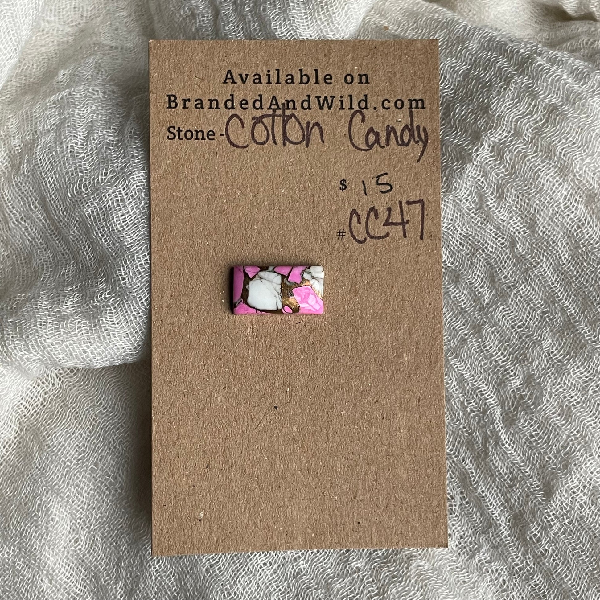 Cotton Candy Cabochon - CC47 B3BBEA70-D80A-4039-BB52-B9D68050179C Brandedandwild.com