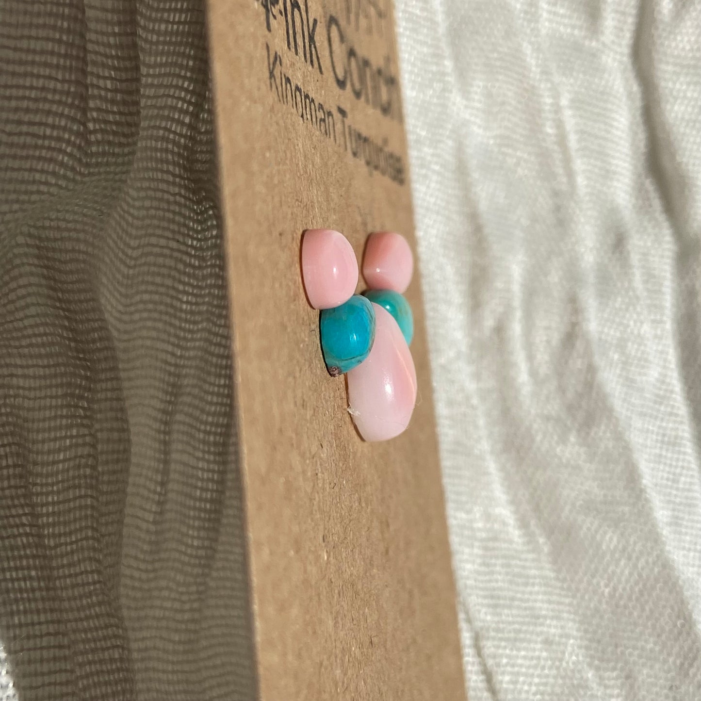 Pink Conch / Kingman Turquoise Cabochon - MIX147 B3BC85CA-0D88-45A8-AAD0-2A7EDC421C68 Brandedandwild.com