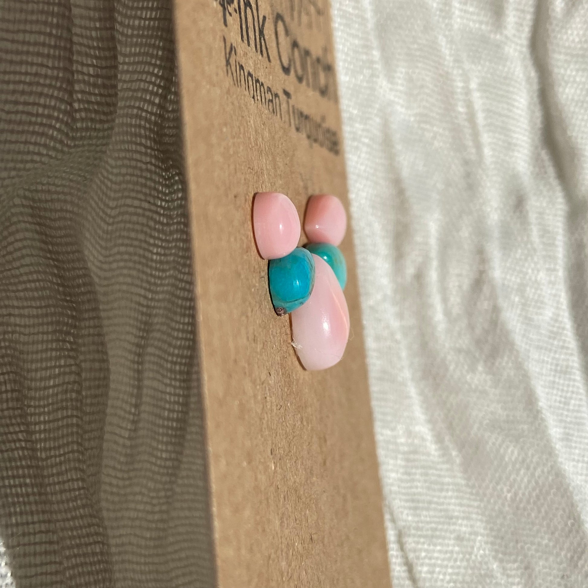 Pink Conch / Kingman Turquoise Cabochon - MIX147 B3BC85CA-0D88-45A8-AAD0-2A7EDC421C68 Brandedandwild.com