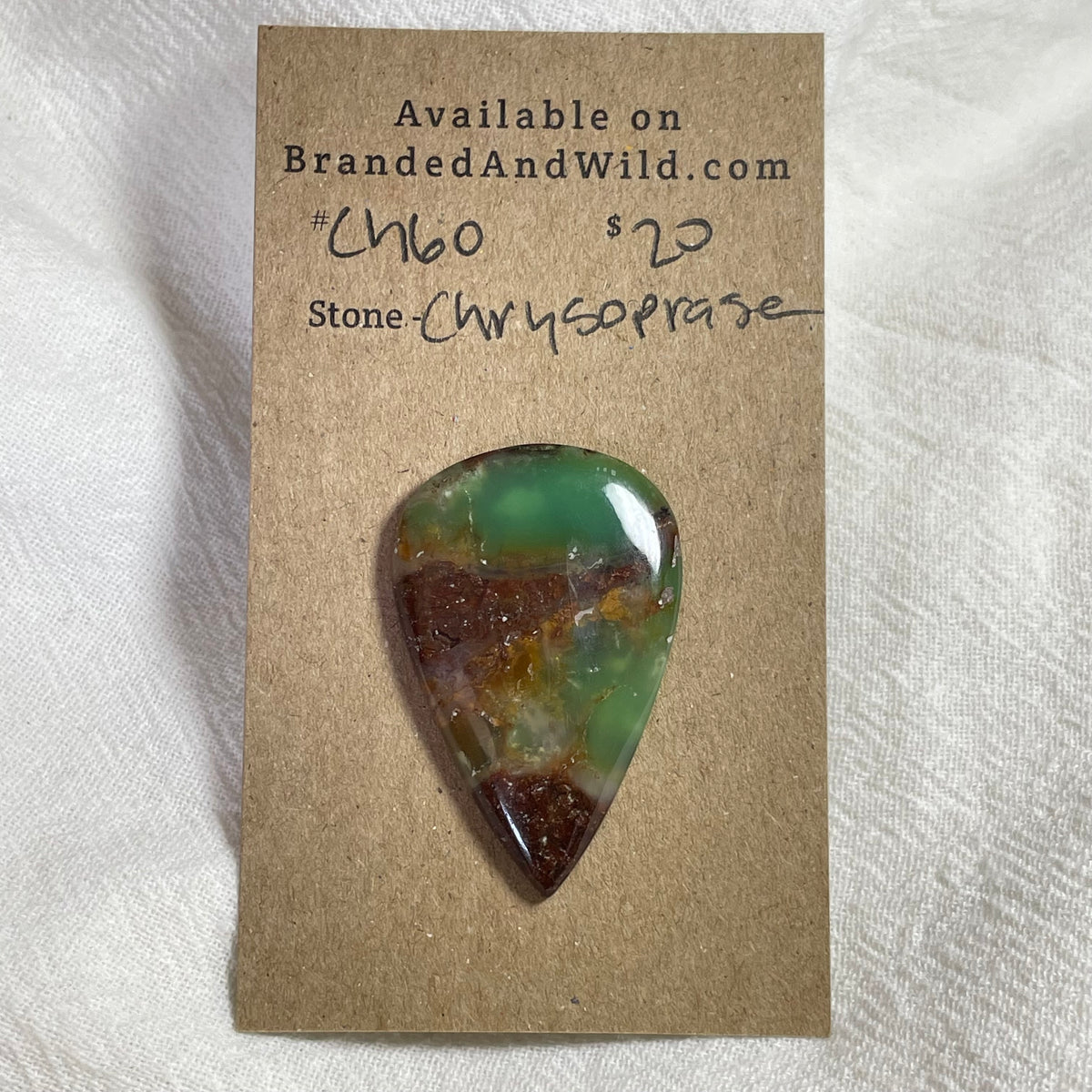 Chrysoprase Cabochon - CH60 B3D83F62-B16C-418B-BB38-980C599F166C Brandedandwild.com