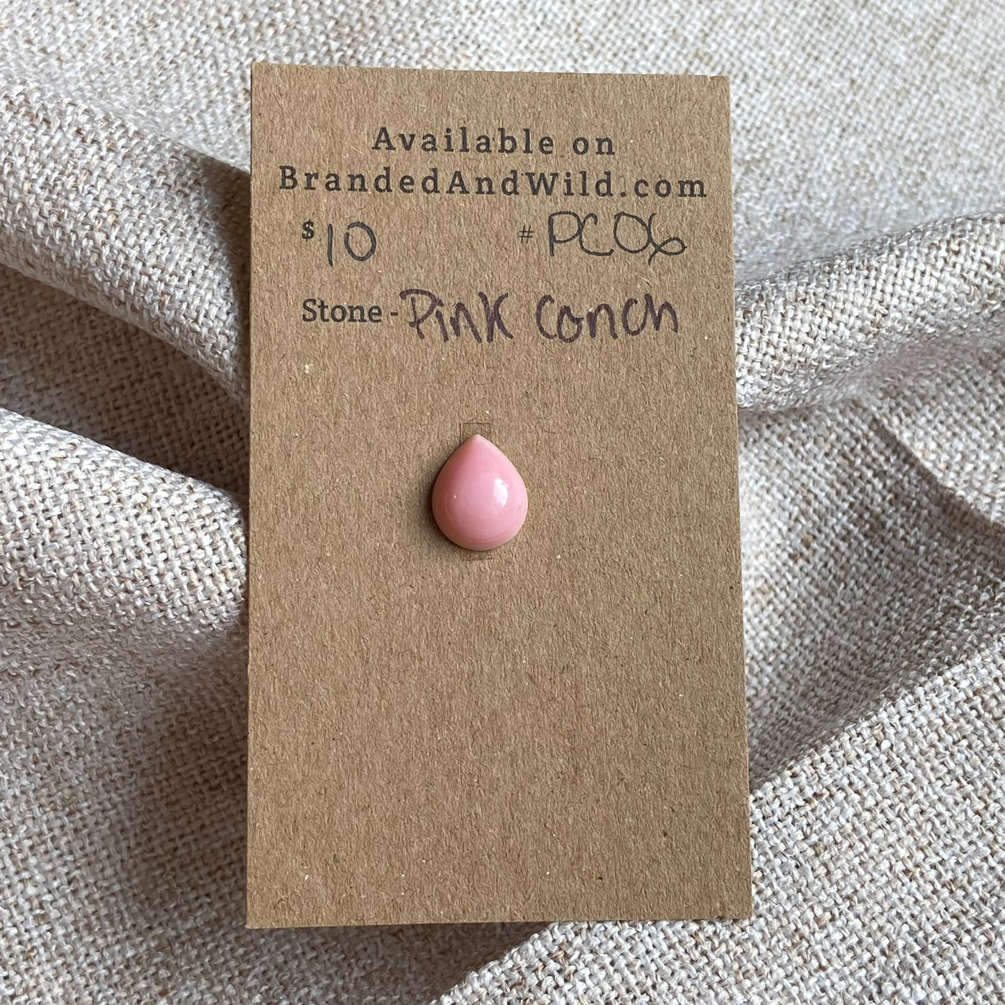 Pink Conch Cabochon - PC09 B3DCE863-0273-4E64-BA04-2982FE240C39 Brandedandwild.com