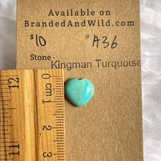 Kingman Turquoise Cabochon - KT36 B3E127BA-0E55-4491-A187-AFA3D3018205 Brandedandwild.com