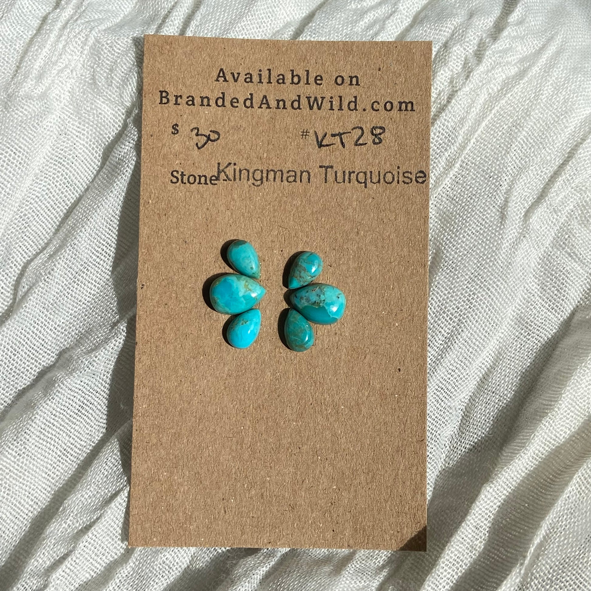 Kingman Turquoise Cabochon - KT28 B3F818F8-7D63-4414-B0B0-8984F52BF24D Brandedandwild.com