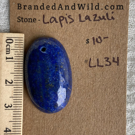 Lapis Lazuli Cabochon -Drilled- LL34