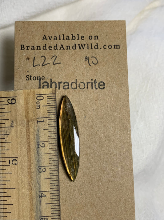 Labradorite Cabochon - L22 B4320F07-CE9A-4BE2-B7DB-4A5729CF412C Brandedandwild.com