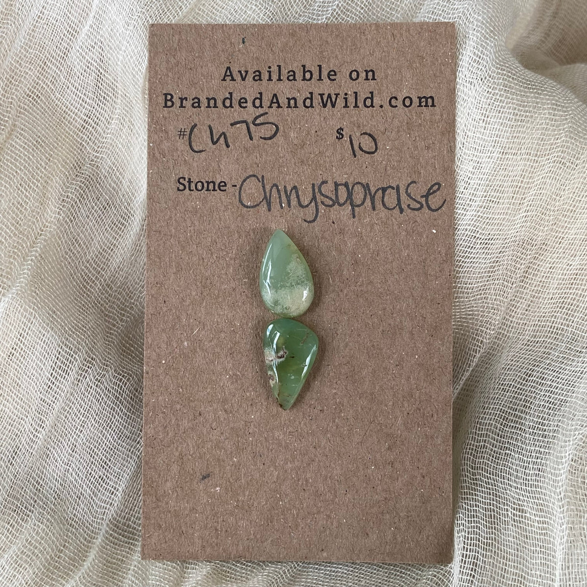 Chrysoprase Cabochon - Ch75 B46F338F-02B1-48C2-8A1D-2C02CB34AE04 Brandedandwild.com